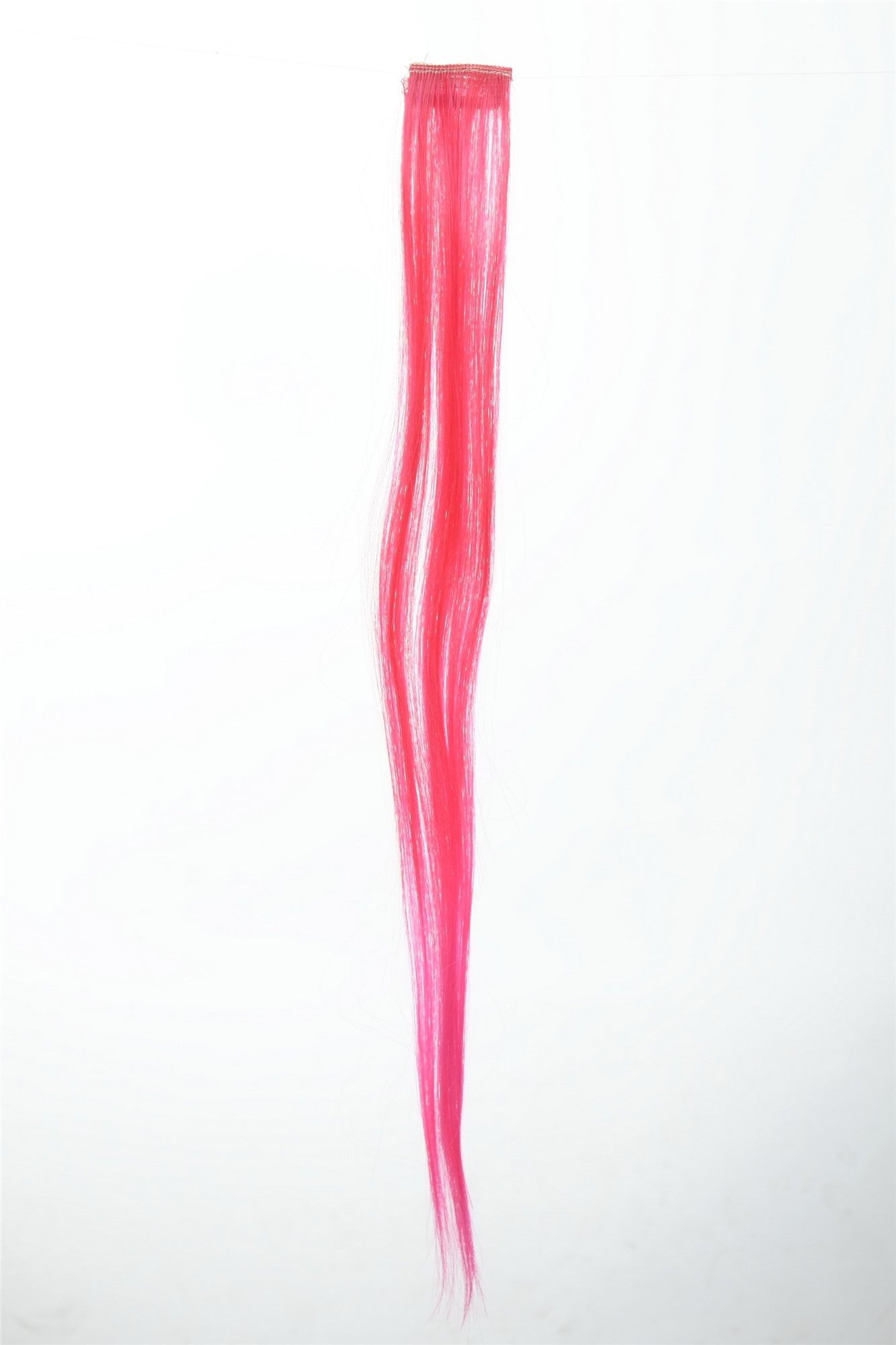 glatte Extensions Knallrot-Neonrosa-Mix 45 cm lang