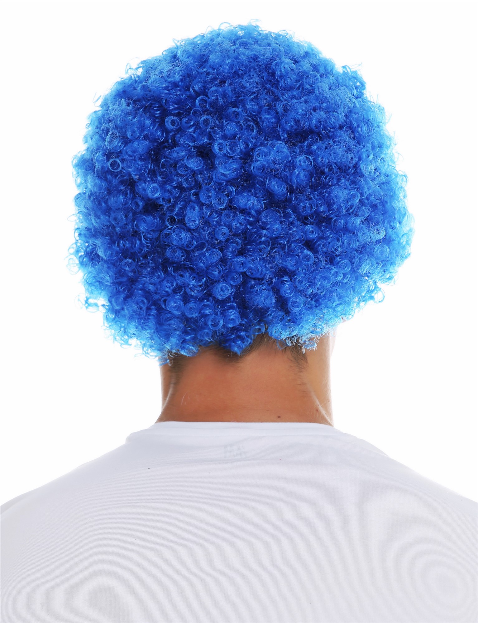 lockige Party Perücke Dunkelblau kurze Haare Unisex