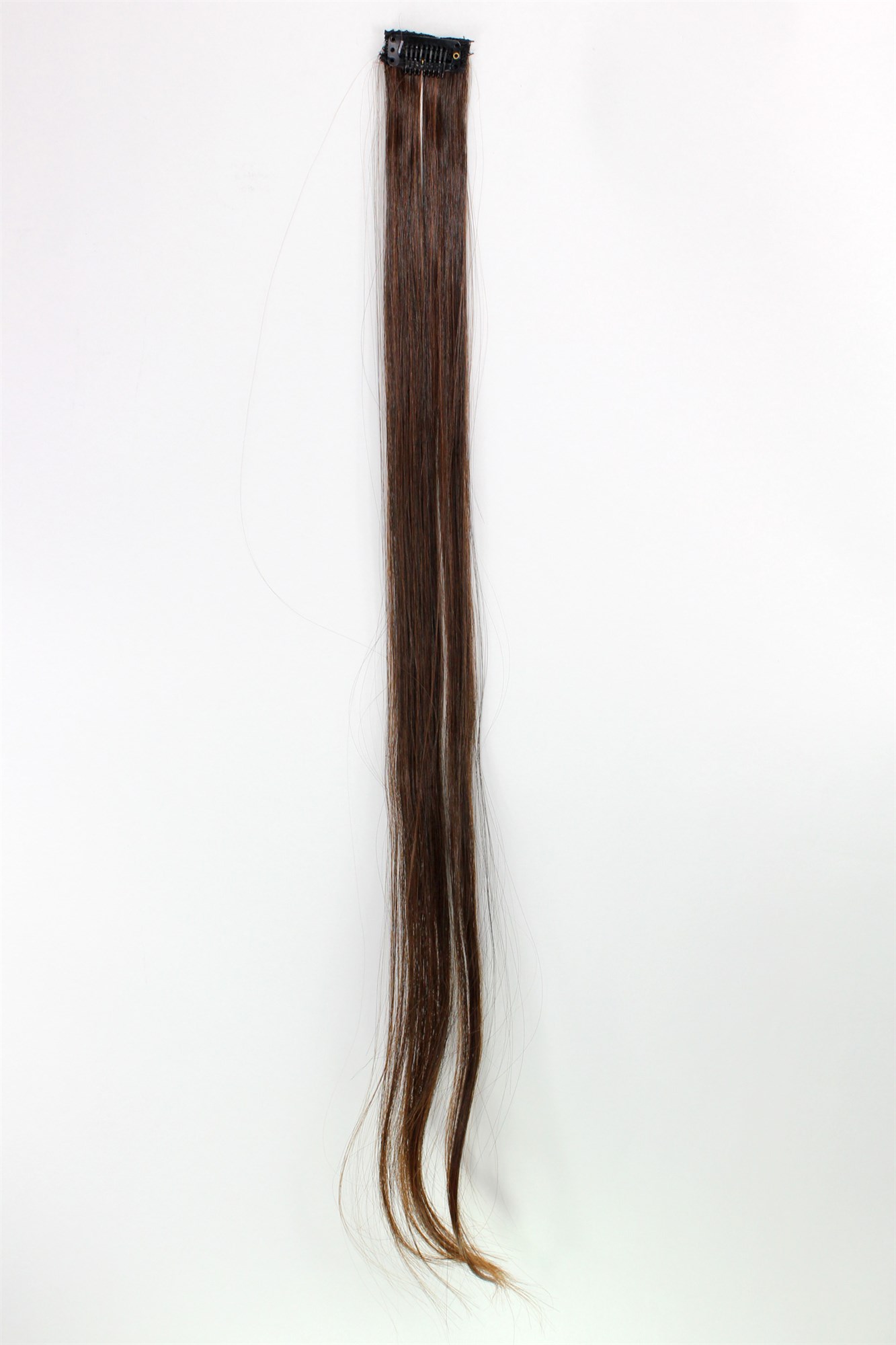 glatte Extensions Dunkel Rotbraun 63 cm lang