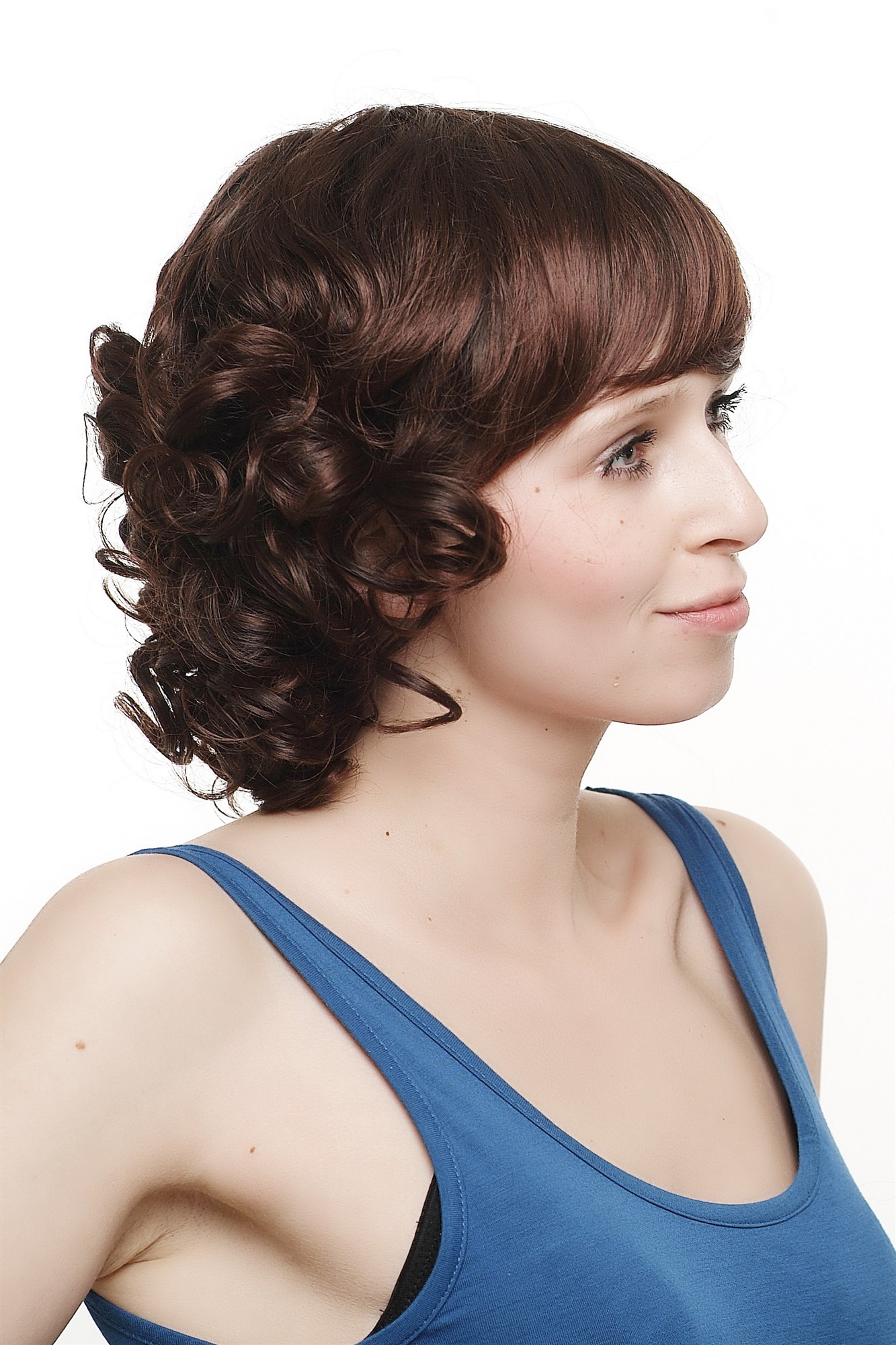 Lady  Wig extravangant postmodern ultra-stylish curl short brown mix mahogany SA031-2T33, view 4, WIG ME UP: Your Perücken Online Shop Quality Wigs, Ladies, black-brown-mahogany brown, curled, short