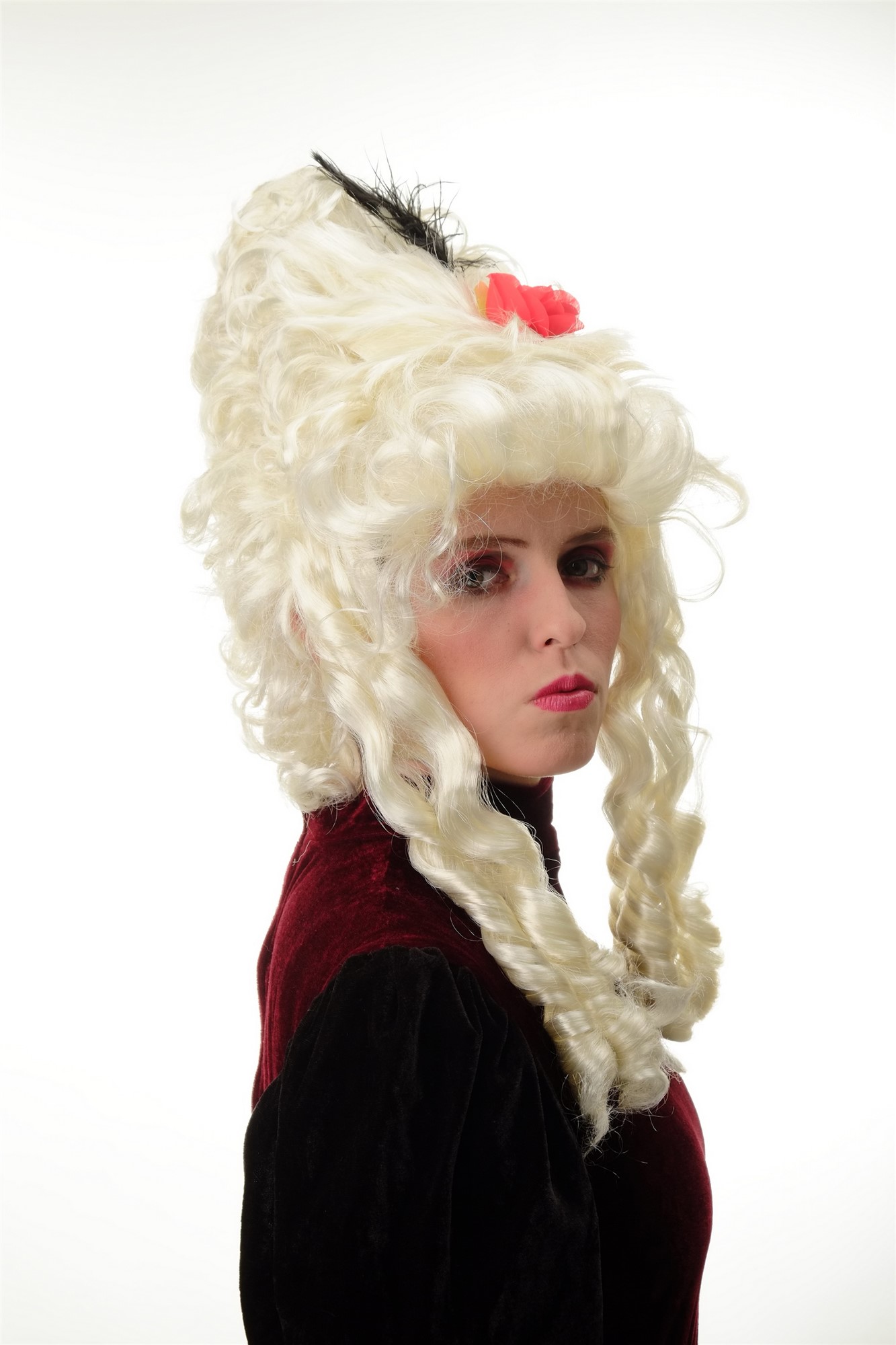 Lady Party Wig Baroque huge Beehive Platinum Blond curls Marie Antoinette PT0045, view 3, WIG ME UP: Your Perücken Online Shop Party Wig, Ladies, Blonde, curled, long