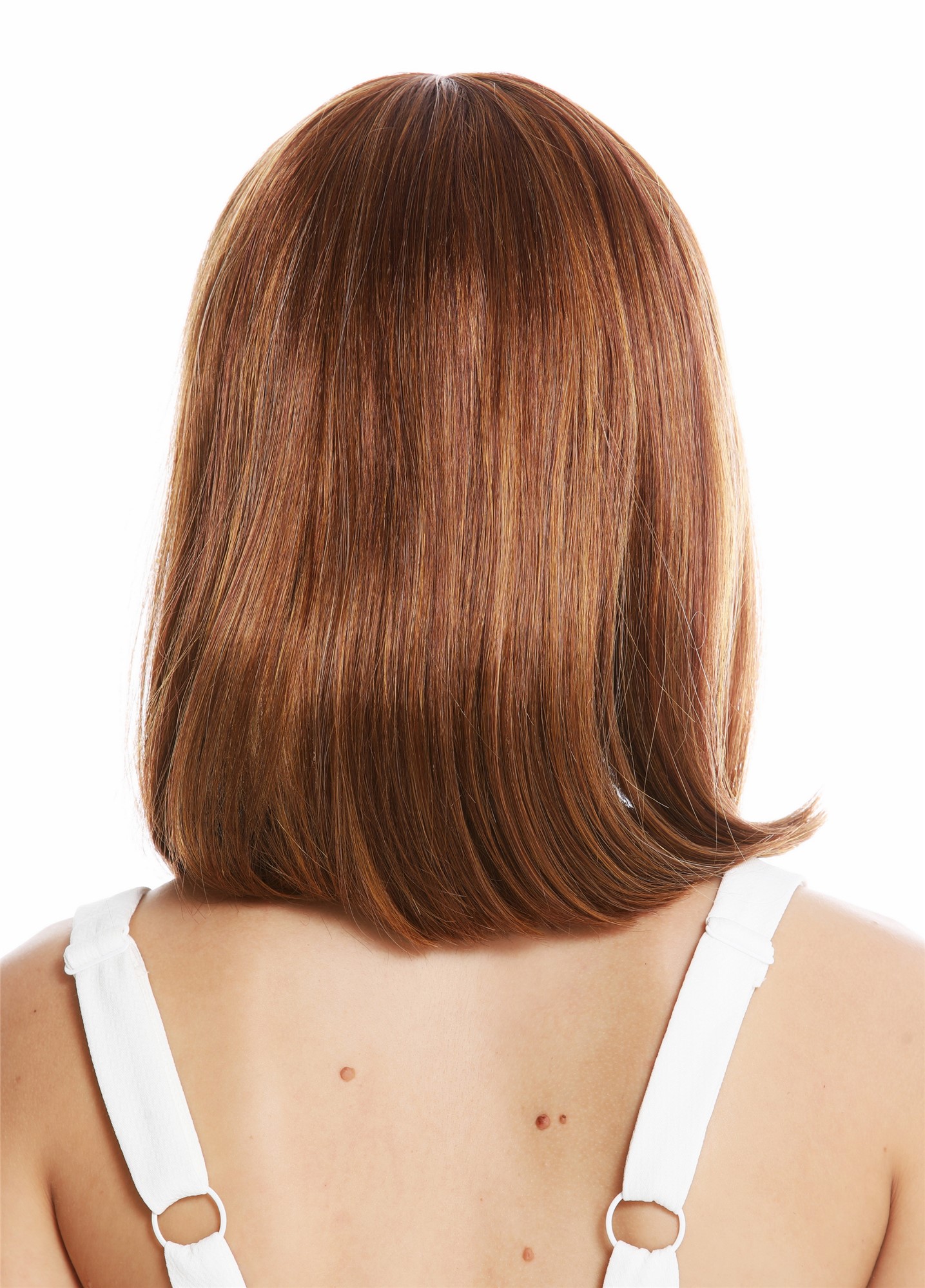 Women's wig short shoulder length long bob fringe sleek copper brown auburn VK-1, view 4, WIG ME UP: Your Perücken Online Shop Quality Wigs, Ladies, copper brown, straight, shoulder-length