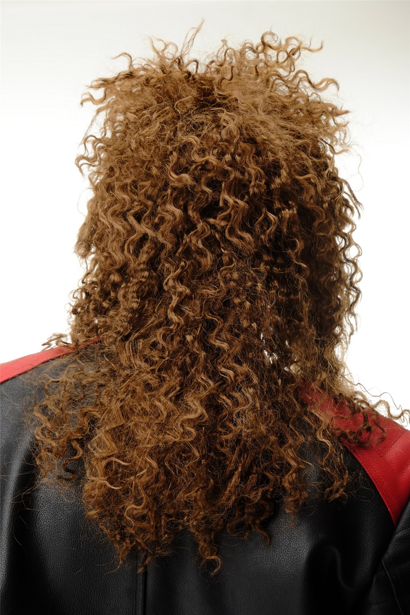 BW563-P6 Wig Ladies Men Halloween Carnival curly wild long massive volume brown Hardrock Metal, view 3, WIG ME UP: Your Perücken Online Shop Party Wig, Unisex, golden brown, curled, long