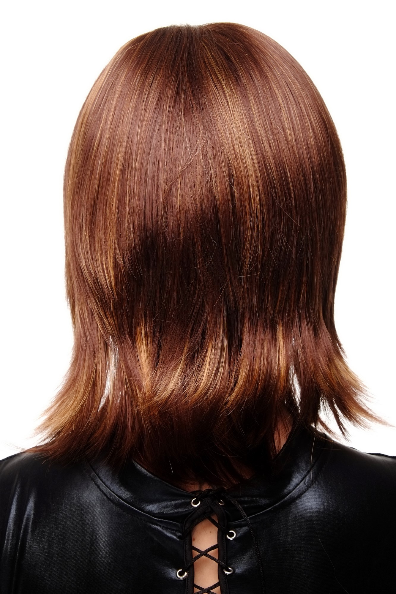 hochwertige Qualitätsperücken, Damenperücke Glatt Schulterlang Braun Blond Modell: GFW1867, Ansicht 4, WIG ME UP: Ihr Perücken Online Shop glatte Tressen-Perücke Braun-Blond-Mix schulterlange Haare für Damen