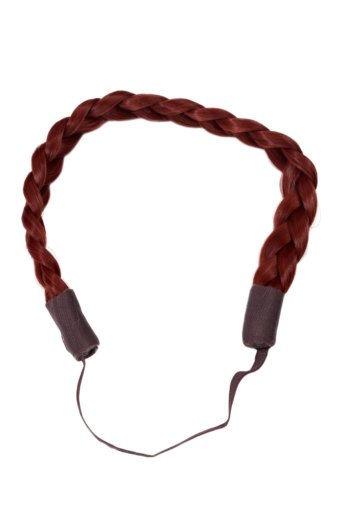 Hair Circlets, Titian Red, Braided, shoulder-length