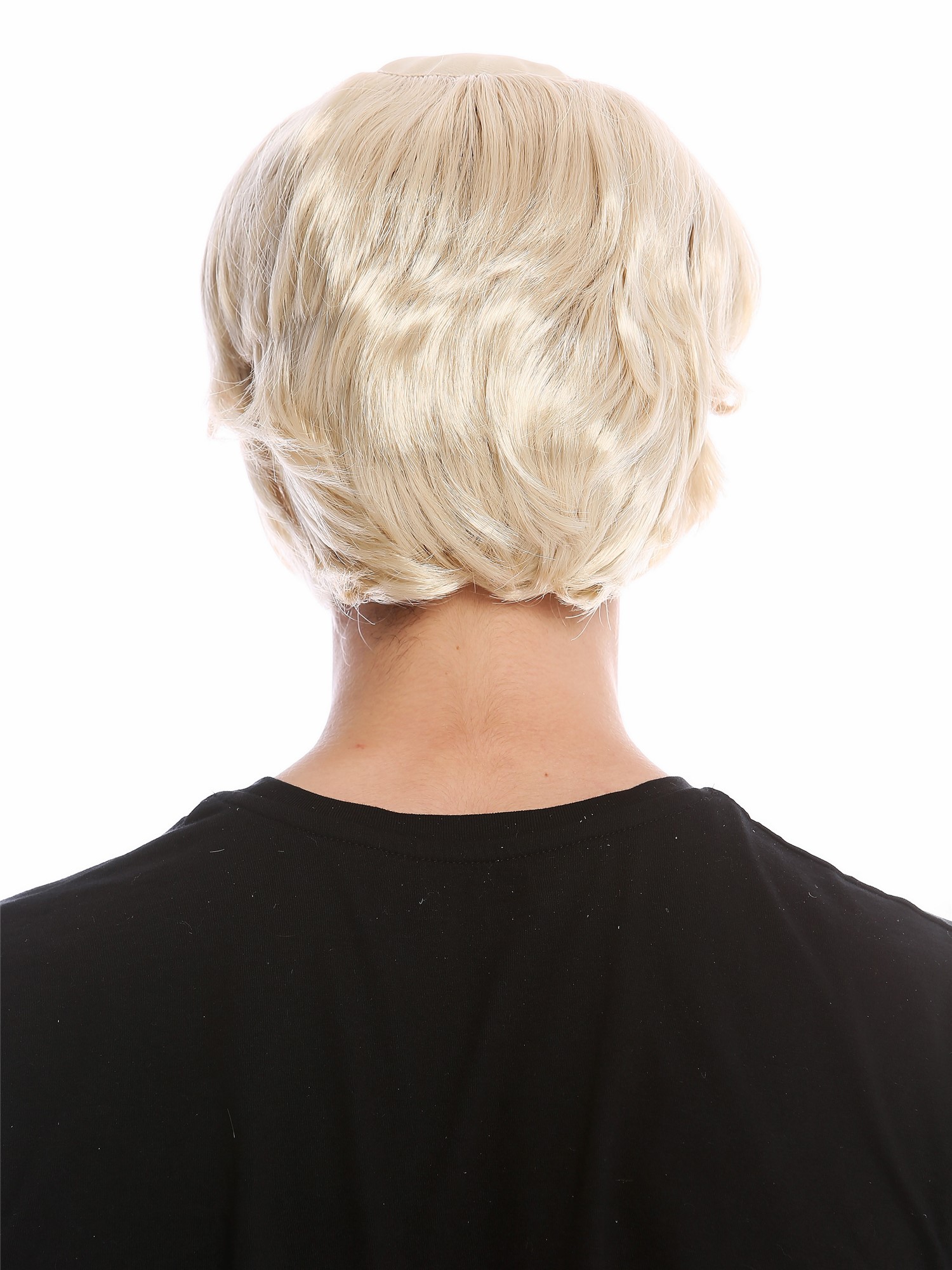 günstige Party Perücke, Perücke Mönch Tonsur Halbglatze Blond 90776-ZA83, Ansicht 4, WIG ME UP: Ihr Perücken Online Shop glatte Party Perücke Blond kurze Haare für Herren