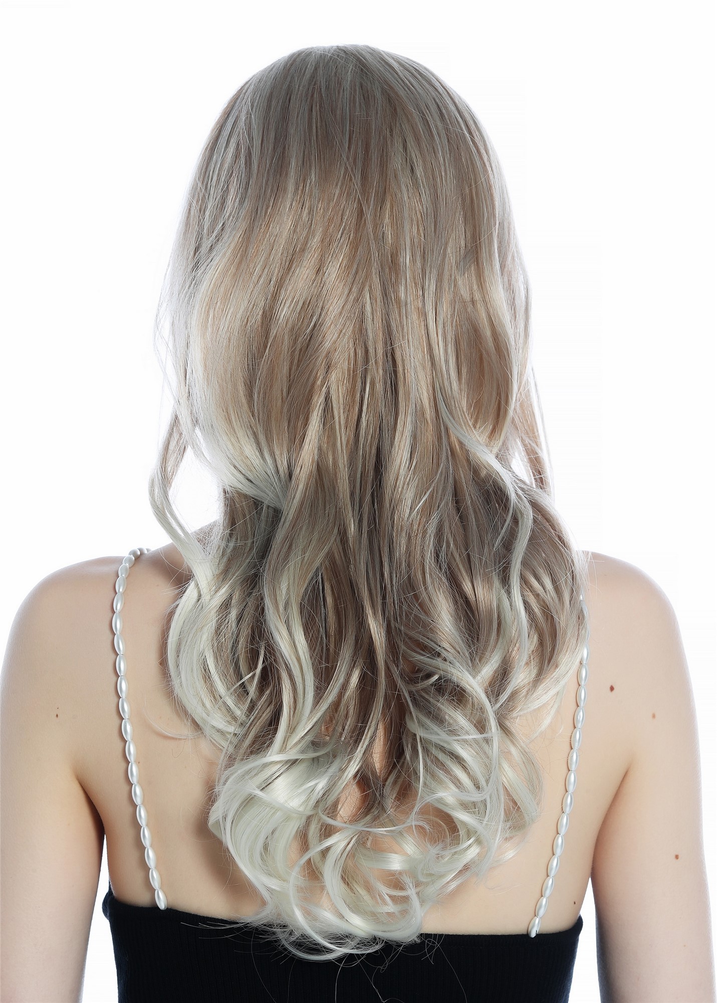 Women's wig lady long wavy parting blond with platinum highlights SZL0582, view 4, WIG ME UP: Your Perücken Online Shop Quality Wigs, Ladies, chocolate blonde with platinum blonde highlights, wavy, long