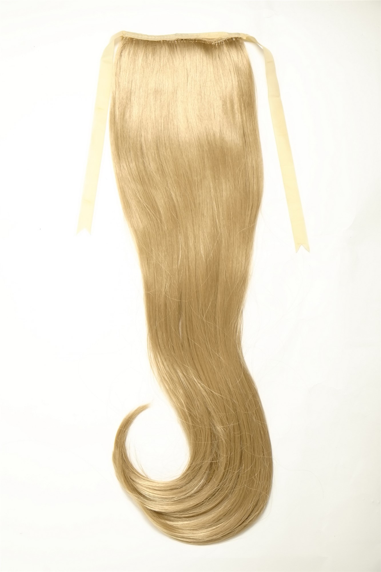 hochwertiges Haarteil Zopf Kamm & Band langes glattes Haar Hell-Honigblond D13001-16, Ansicht 4, WIG ME UP: Ihr Perücken Online Shop glattes Zopf-Haarteil Hell-Honigblond 65 cm lang