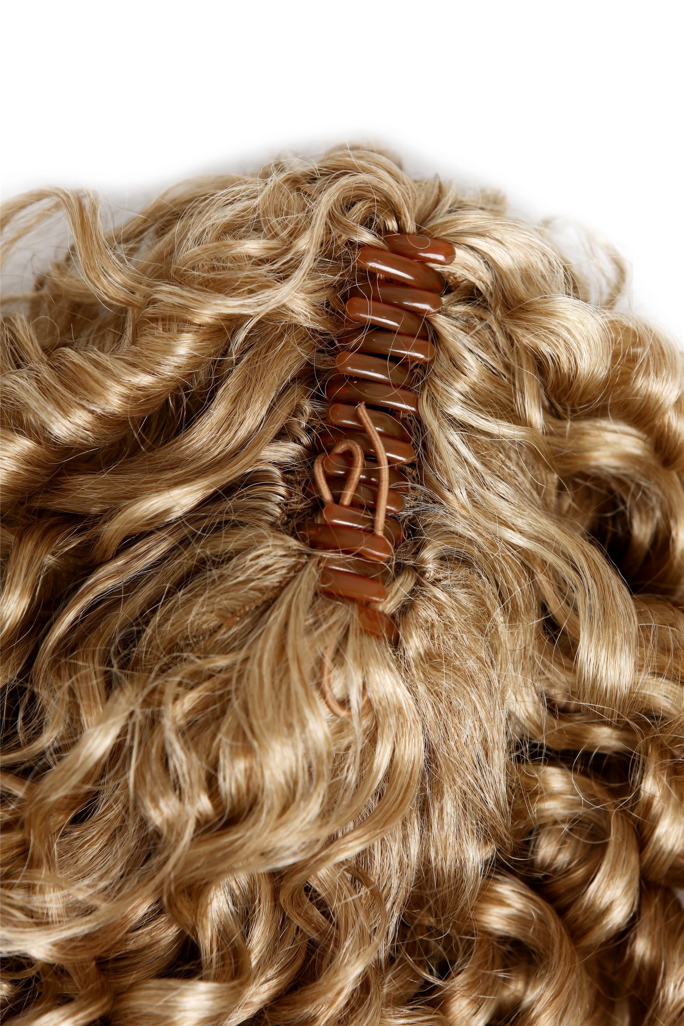 hochwertiger Zopf Pferdeschwanz Korkenzieher-Locken lockig Blond Mix N900A+2-V-27T613, Ansicht 5, WIG ME UP: Ihr Perücken Online Shop lockiges Zopf-Haarteil Blond-Mix 30 cm lang