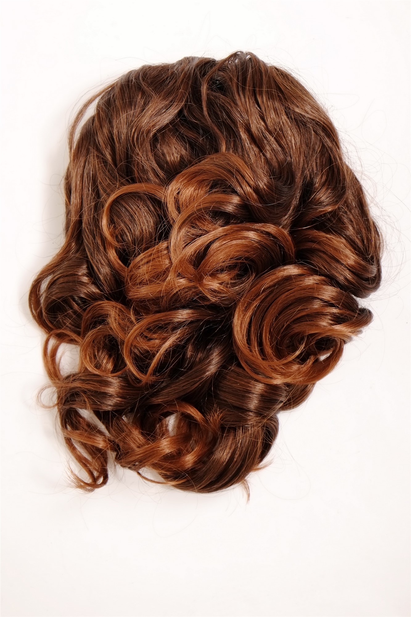 Ponytails, brown mix, wavy, shoulder-length