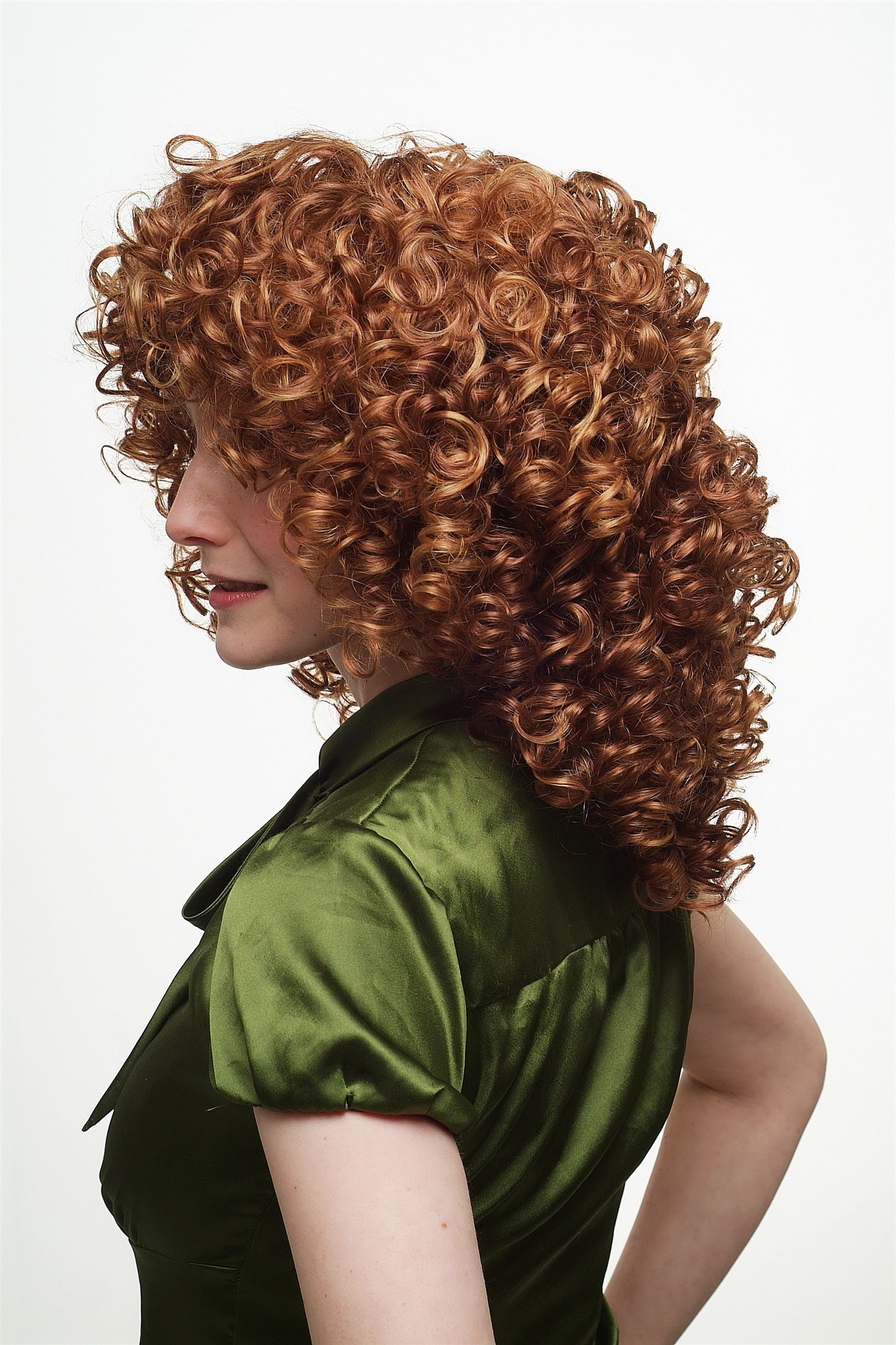 Incredible Curls and Volume! Lady  Wig red blonde mixed curly SA042-350/144, view 3, WIG ME UP: Your Perücken Online Shop Quality Wigs, Ladies, copper red-yellow blonde mix, curled, shoulder-length