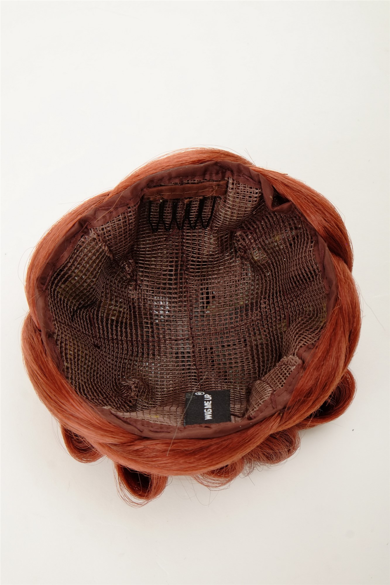 Dutt Haarknoten geflochten große Locken Rot Kupferrot N794-350, Ansicht 4, WIG ME UP: Ihr Perücken Online Shop geflochtener Dutt Haarteil Kupferrot