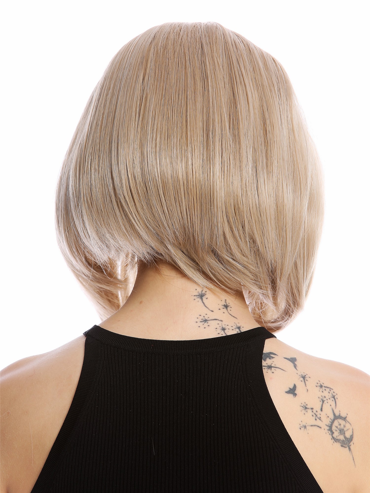 hochwertige Qualitätsperücken, Perücke kurz Longbob Mittelscheitel glatte Haare Blond Mix YZF-4370-16/26/silver, Ansicht 3, WIG ME UP: Ihr Perücken Online Shop glatte Tressen-Perücke mit Kopfhaut-Imitat Blond-Mix schulterlange Haare für Damen