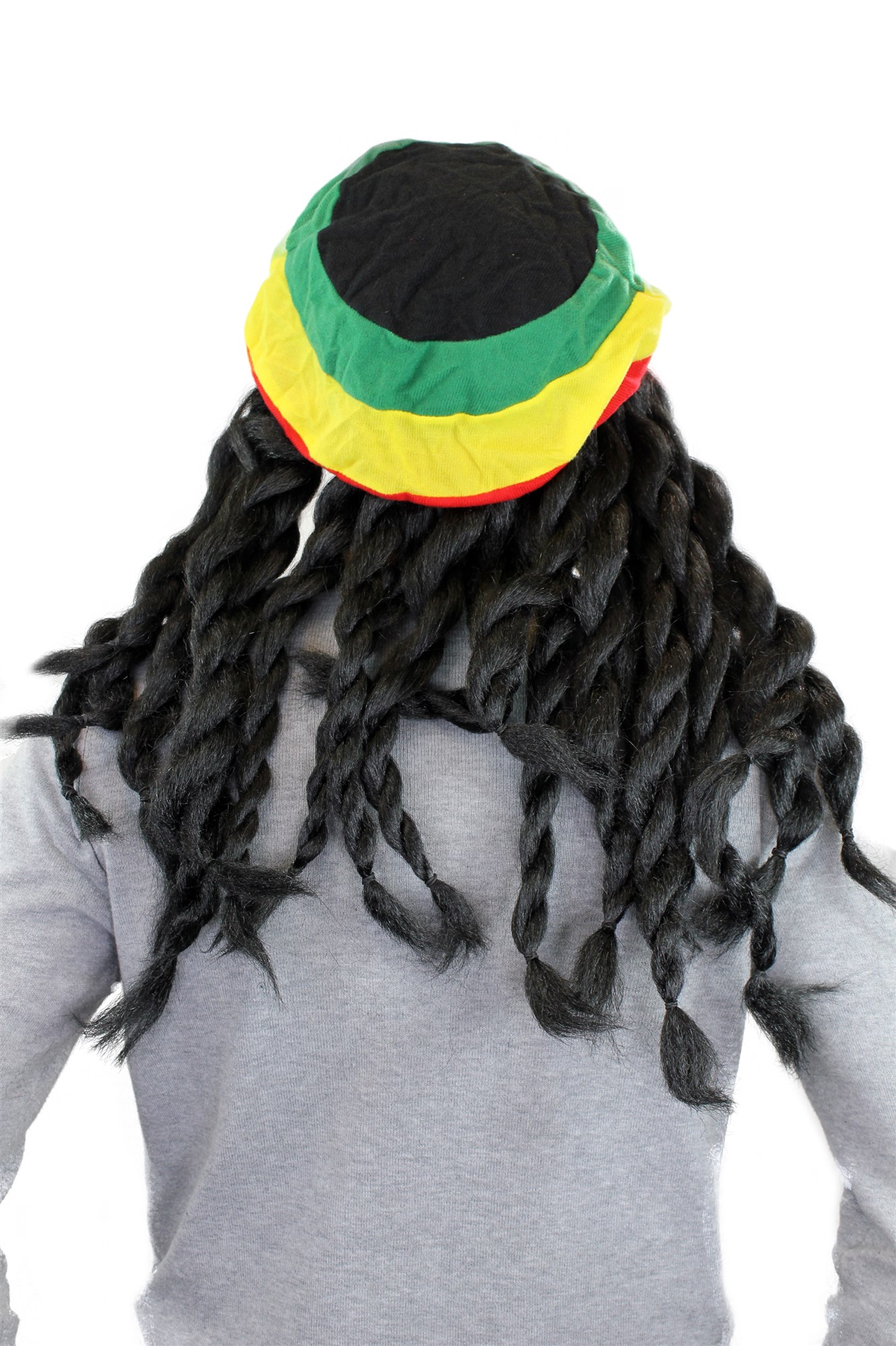 günstige Party Perücke, Perücke & Mütze: Rasta Pseudo-Dreadlocks Reggae 68901, Ansicht 5, WIG ME UP: Ihr Perücken Online Shop geflochtene Party Perücke Schwarz lange Haare Unisex