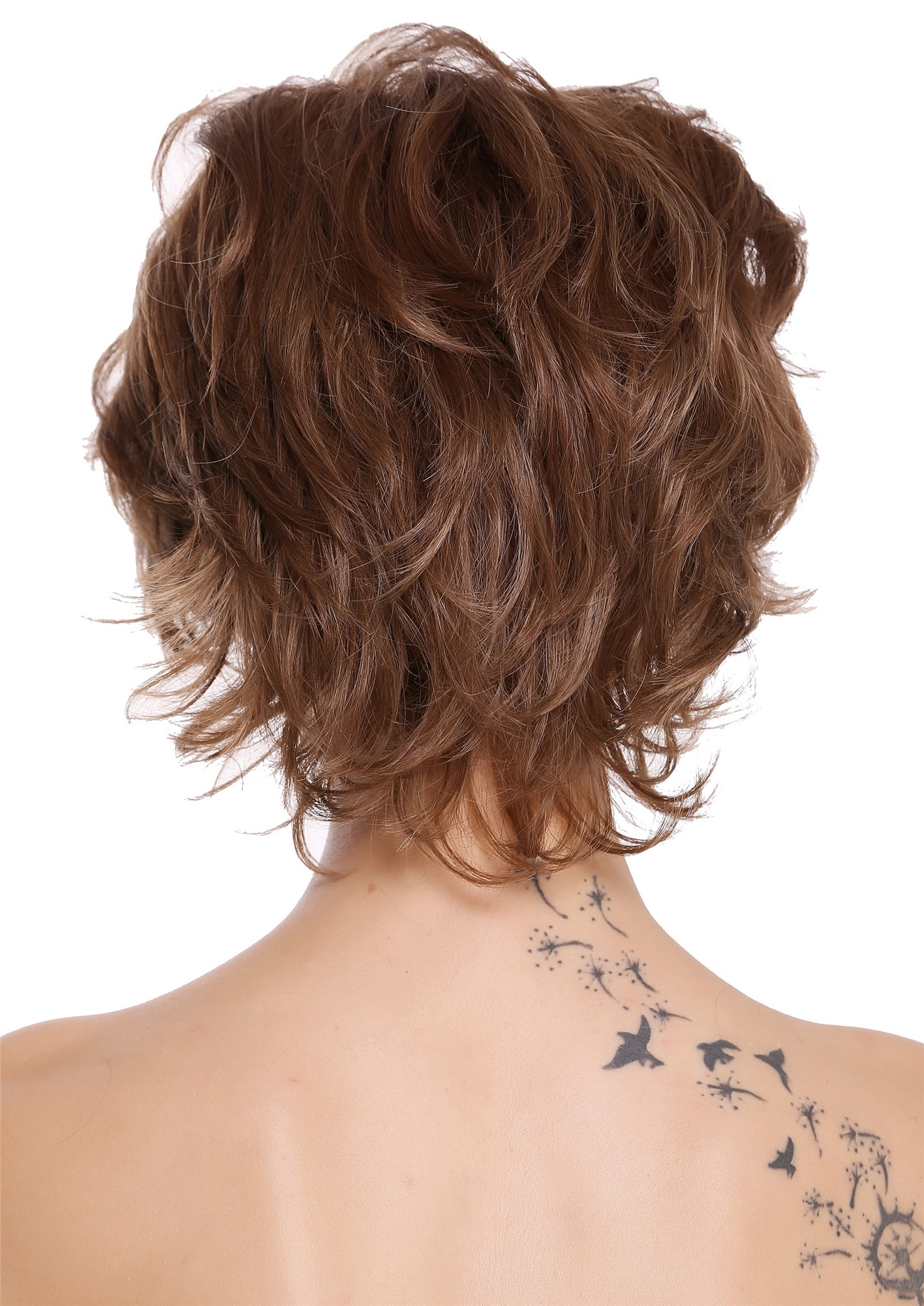 hochwertige Qualitätsperücken, Perücke Kurz Wild Strähnen Hellbraun Blond DM02-12H24, Ansicht 4, WIG ME UP: Ihr Perücken Online Shop wellige Tressen-Perücke Goldbraun-Aschblond-Mix kurze Haare für Damen
