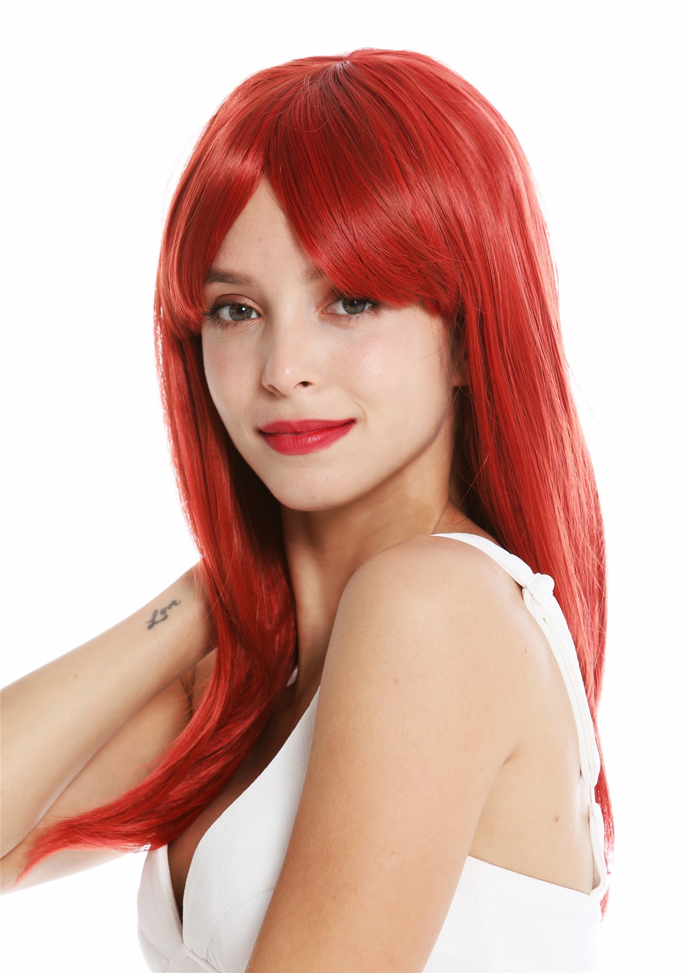 Quality Wigs, Ladies, fire red, straight, long