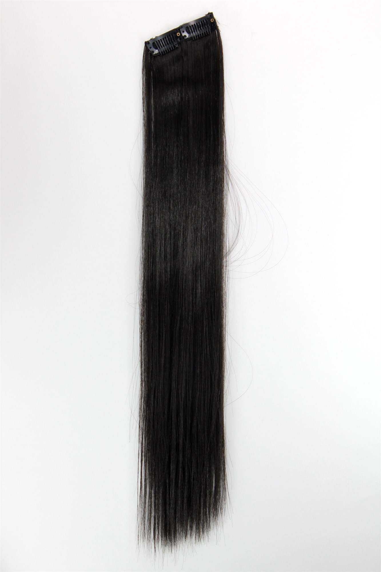 glatte Extensions Dunkelbraun 45 cm lang