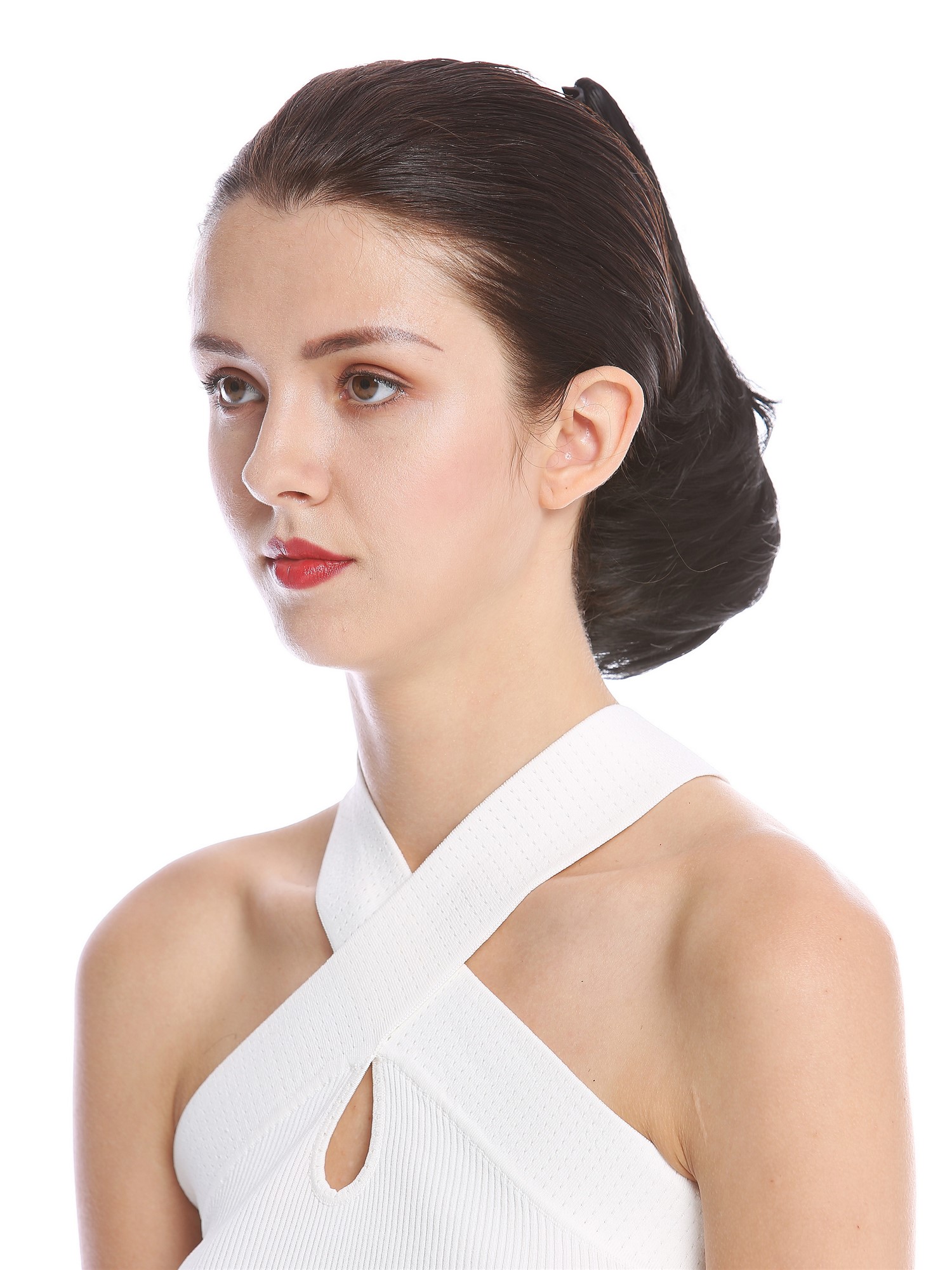 Ponytail Hairpiece Extensions short wavy dark brown 10" 506-V-3, view 3, WIG ME UP: Your Perücken Online Shop Ponytails, dark brown, wavy, short