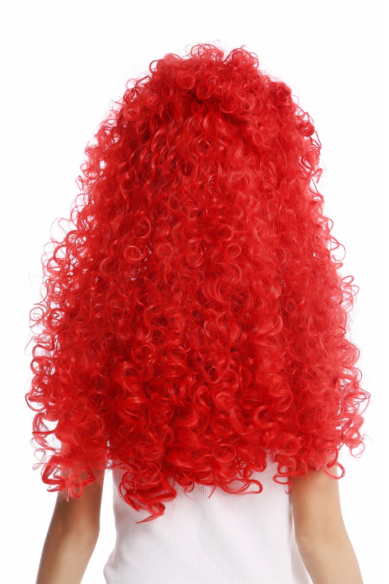 hochwertige Qualitätsperücken, Perücke Lang Locken Rot Mähne YZF-4380-113, Ansicht 3, WIG ME UP: Ihr Perücken Online Shop lockige Tressen-Perücke Rot lange Haare für Damen