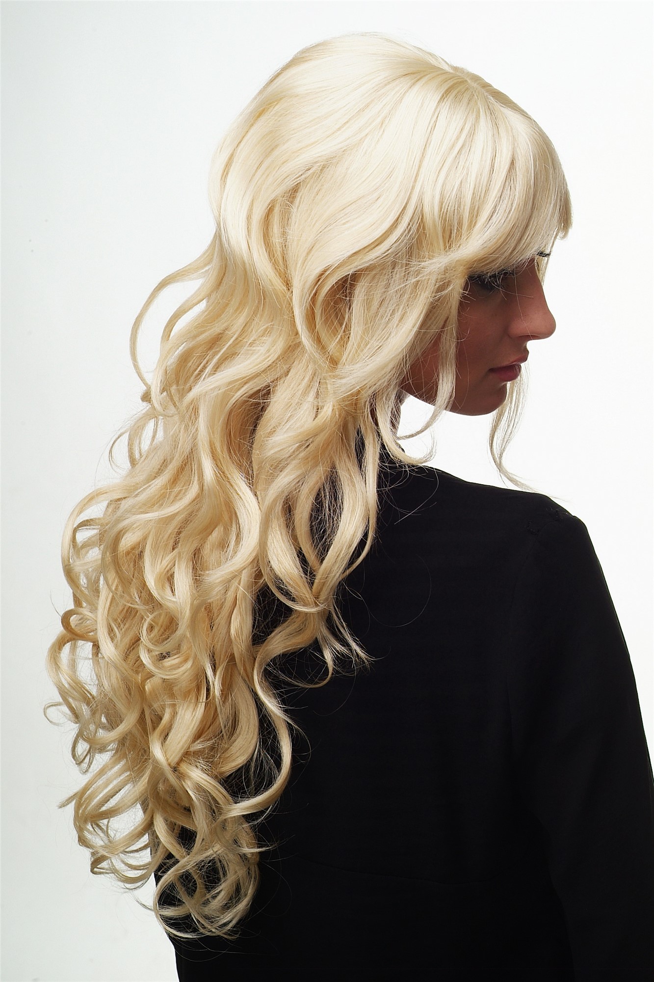 hochwertige Qualitätsperücken, Perücke lang wallendes Haar wellig leicht lockig Hell-Goldblond-Mix 9204S-LG26, Ansicht 3, WIG ME UP: Ihr Perücken Online Shop lockige Tressen-Perücke mit Kopfhaut-Imitat Hellblond-Goldblond-Mix lange Haare für Damen