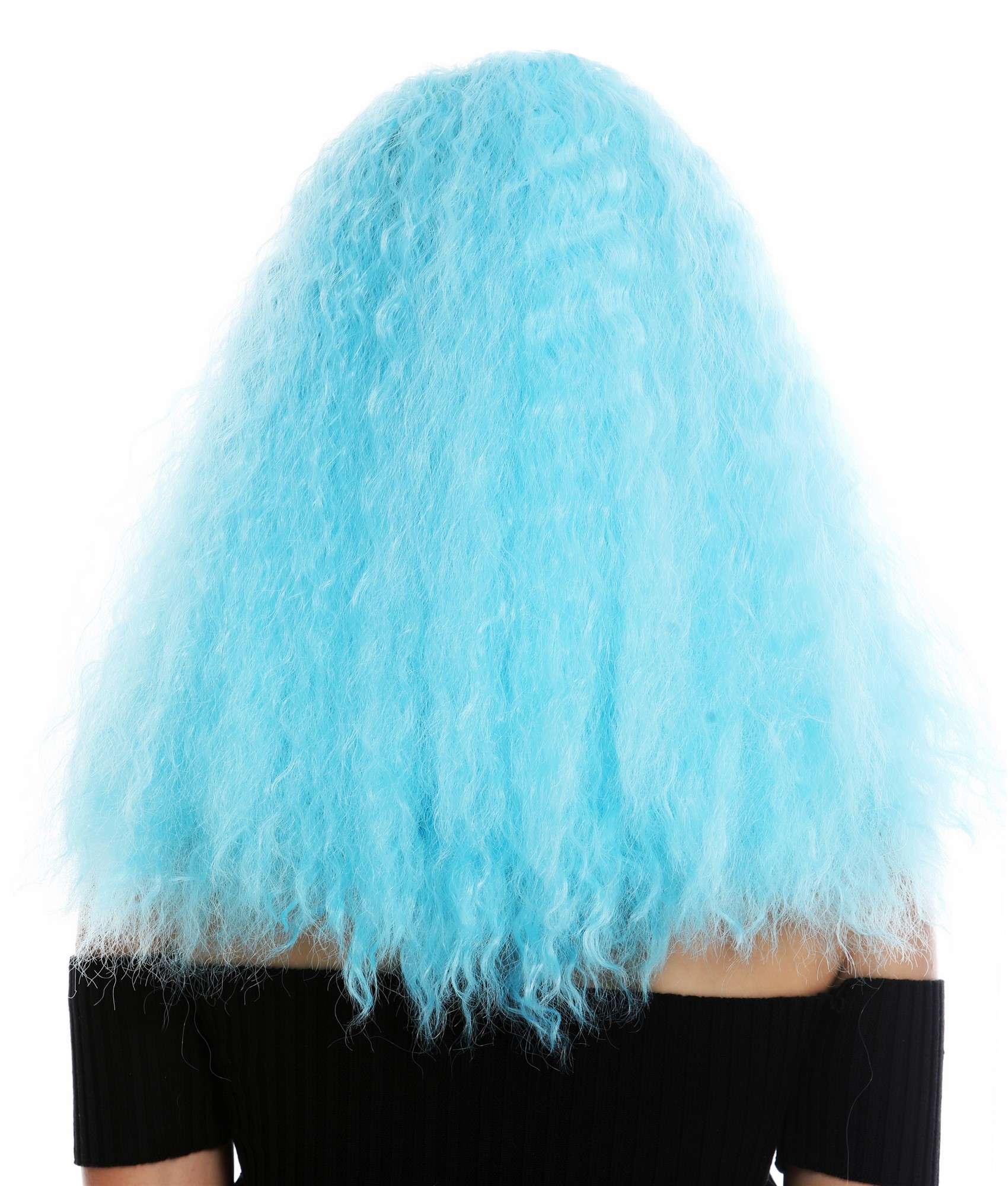 Lady wig very long voluminous frizzy curls middle parting blue fairy YZF-7304, view 4, WIG ME UP: Your Perücken Online Shop Quality Wigs, Ladies, ice blue, curled, long