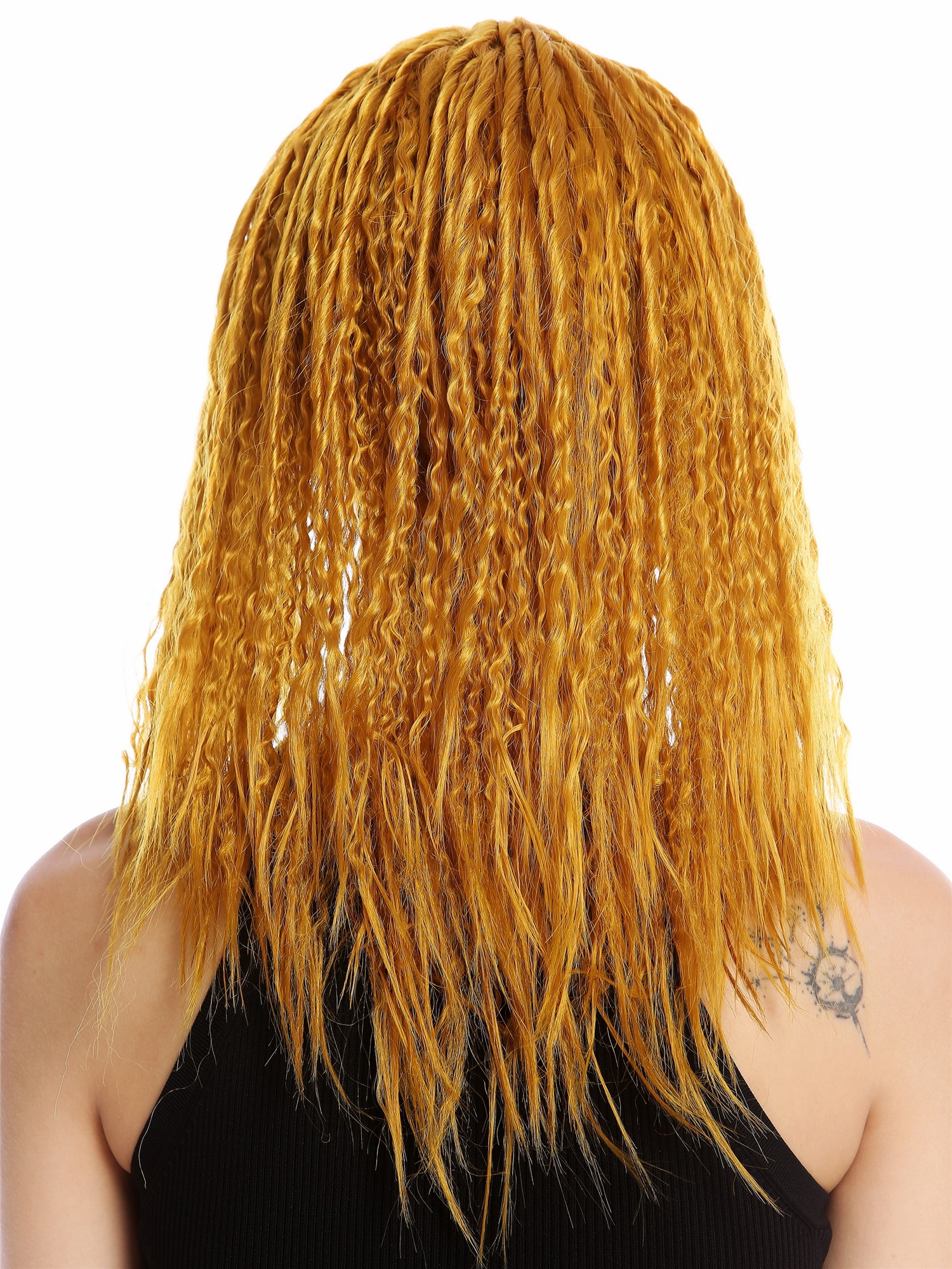 hochwertige Qualitätsperücken, Perücke Locken Gekreppt Volumen Pony Kupferblond Blond DW90-144, Ansicht 3, WIG ME UP: Ihr Perücken Online Shop lockige Tressen-Perücke Kupferblond lange Haare für Damen