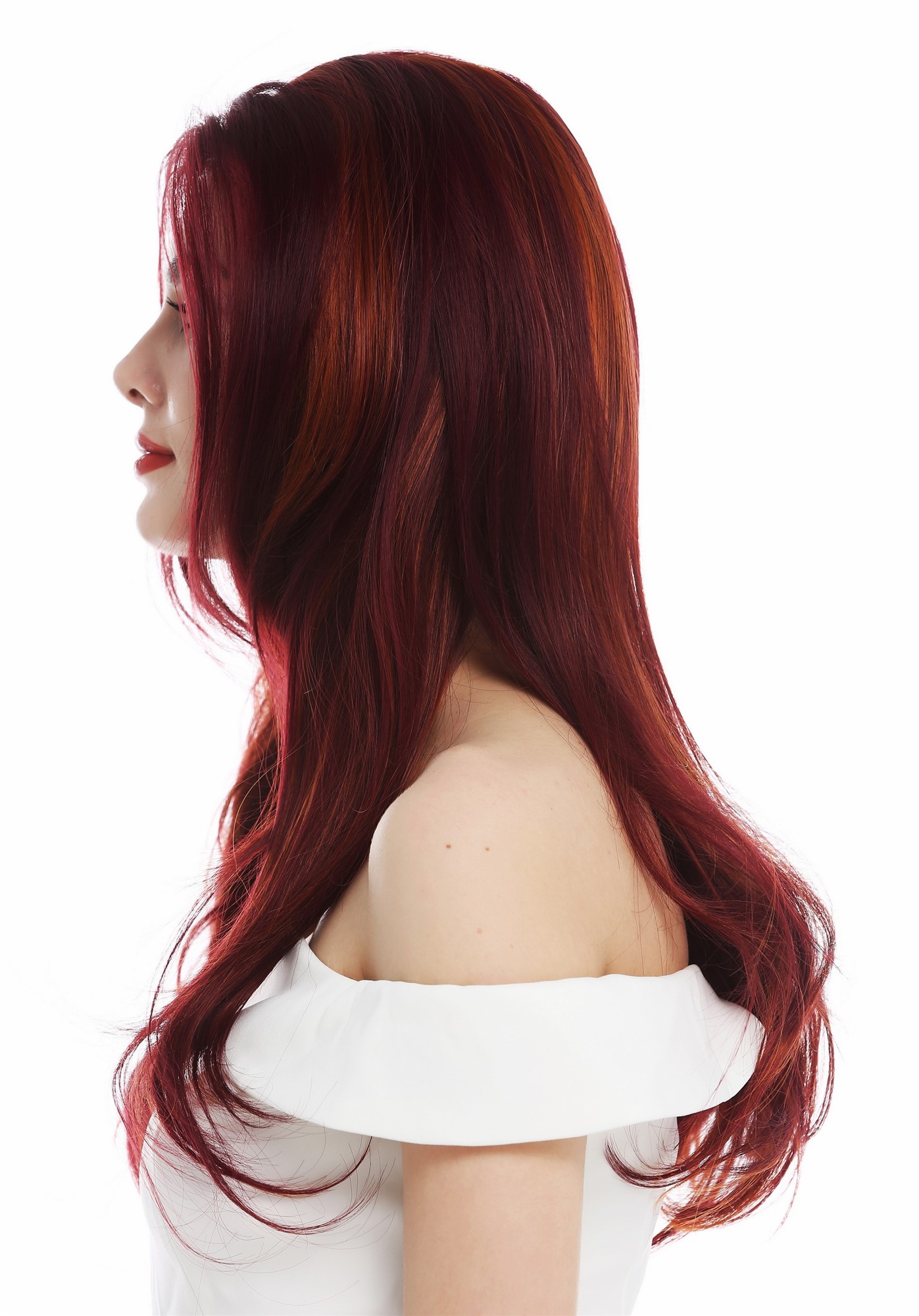 Quality Wigs, Ladies, red mix, wavy, long