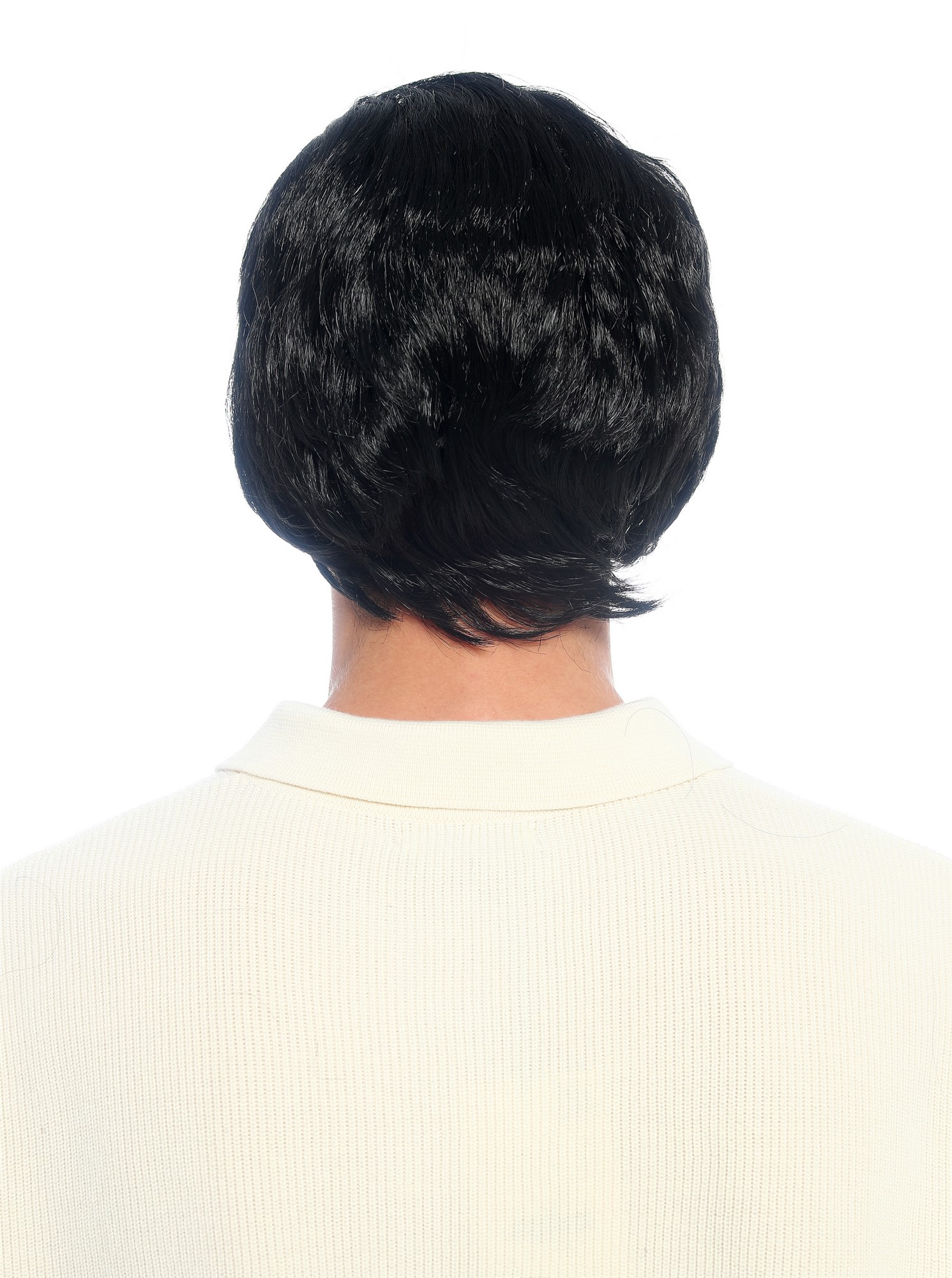 wellige Party-Perücke Schwarz 30 cm lange Perücke für Herren