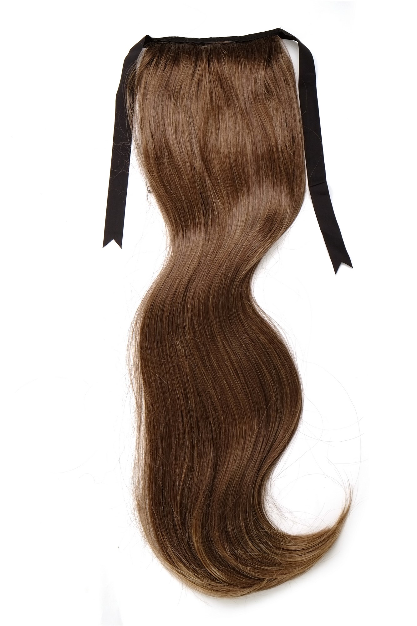 Hairpiece PONYTAIL (comb & ribbon wrap-around system) extension full volume long straight brown, view 4, WIG ME UP: Your Perücken Online Shop Ponytails, medium brown-light brown mix, straight, long