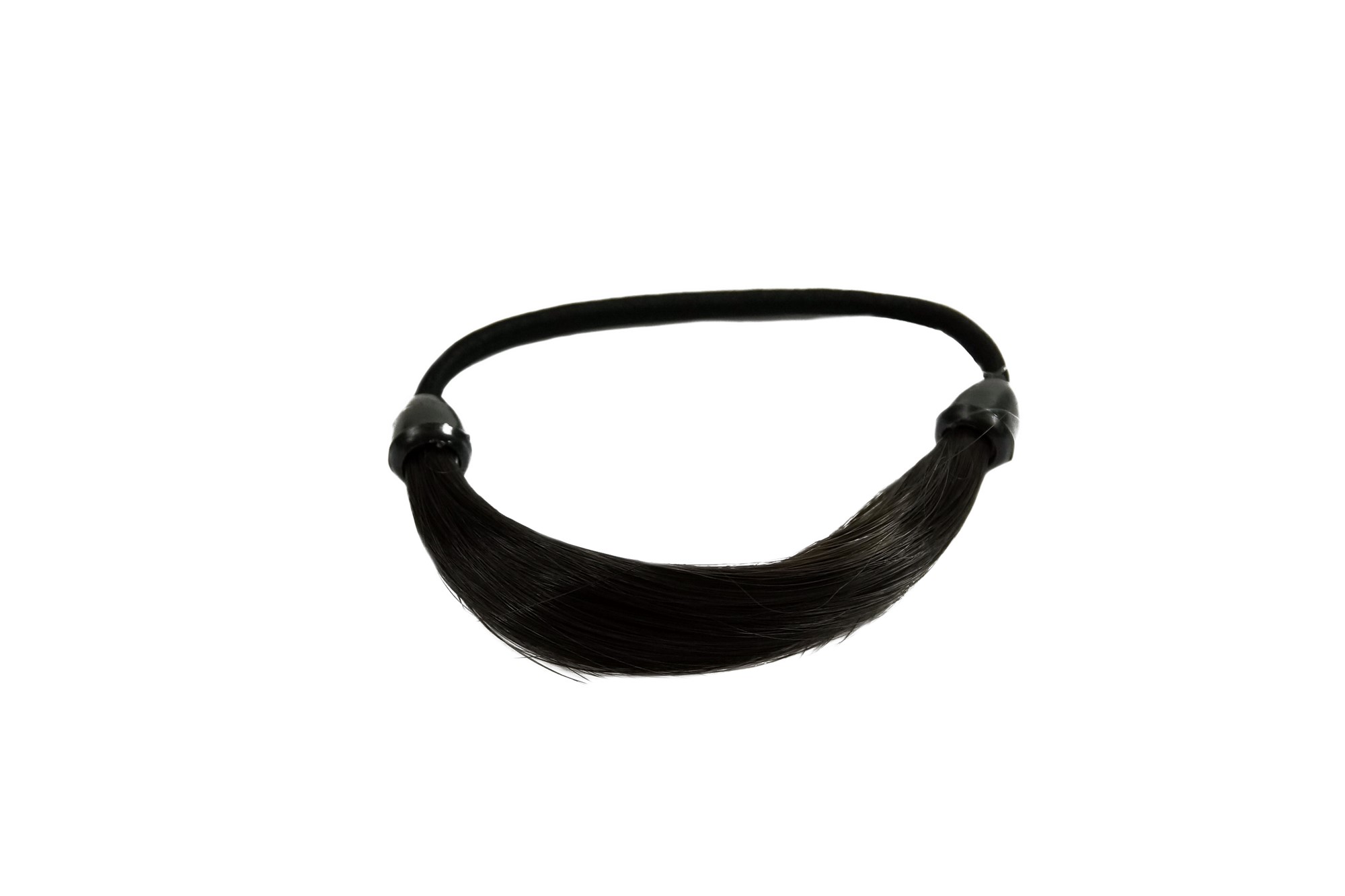 Scrunchie, dark brown, straight, short