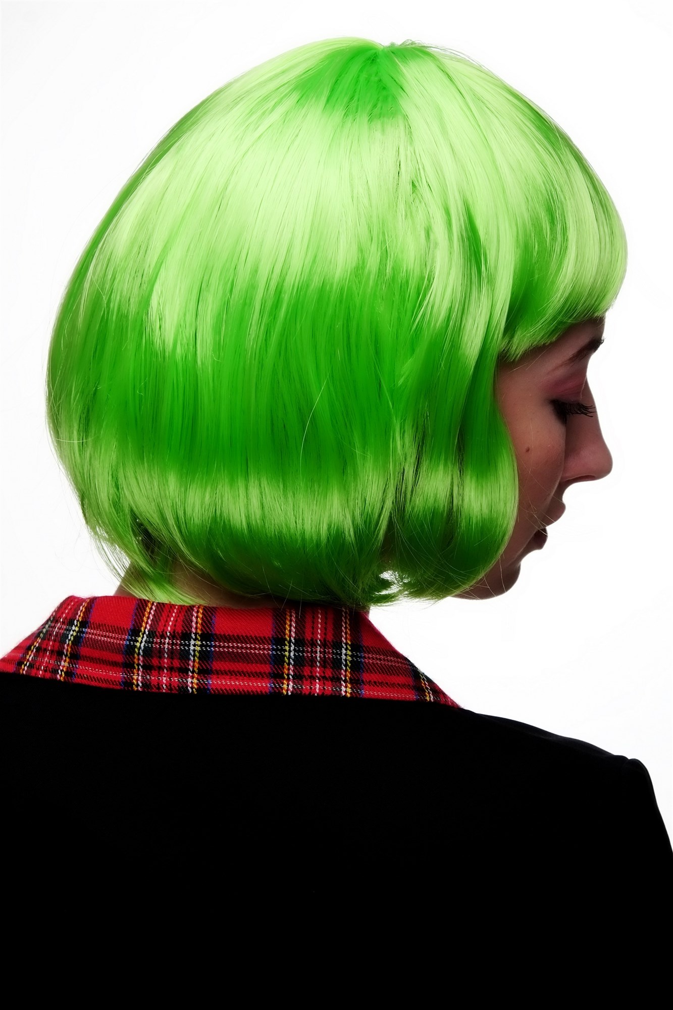 Party Halloween Disco lady women wig Bob fringe bangs short sexy green PW0114, view 4, WIG ME UP: Your Perücken Online Shop Party Wig, Ladies, Green, straight, short