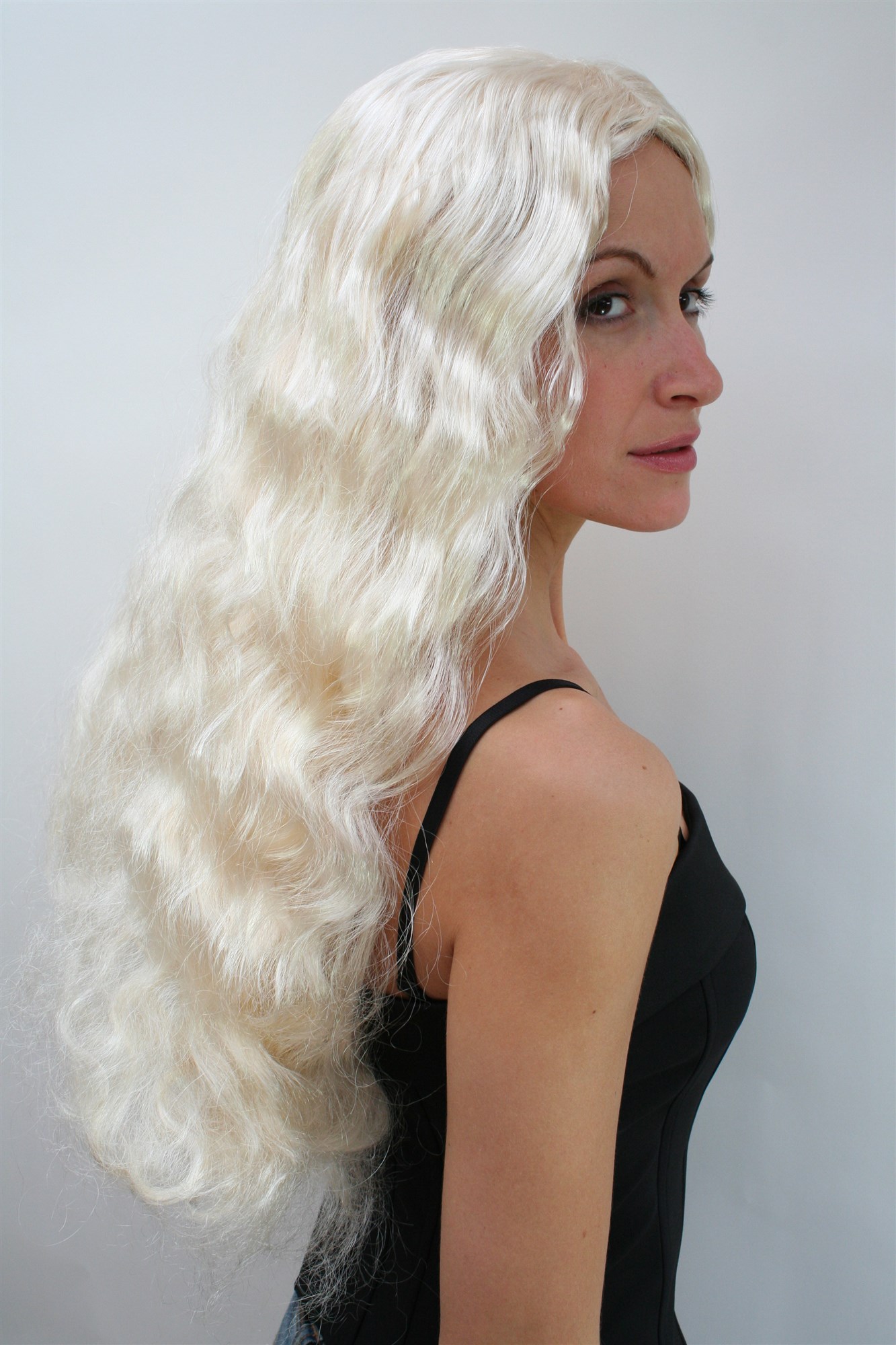 Party/Fancy Dress Lady WIG long middle parting platinum blond ANGEL Fairy Diva Femme Fatale, view 2, WIG ME UP: Your Perücken Online Shop Party Wig, Ladies, platinum blonde, wavy, long