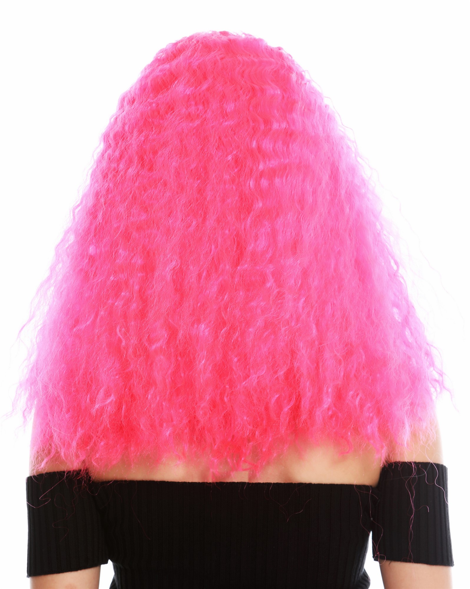 hochwertige Qualitätsperücken, Perücke lang Kraus Locken Volumen Mittelscheitel Pink Rosa YZF-7304-TF2315, Ansicht 4, WIG ME UP: Ihr Perücken Online Shop lockige Tressen-Perücke mit Kopfhaut-Imitat Hellrosa lange Haare für Damen