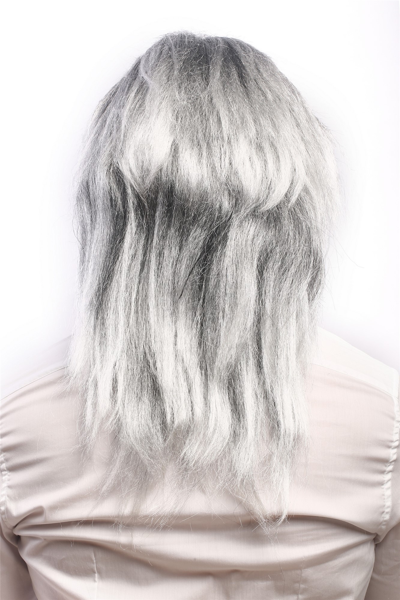 Party Wig, Men, Grey, wavy, shoulder-length