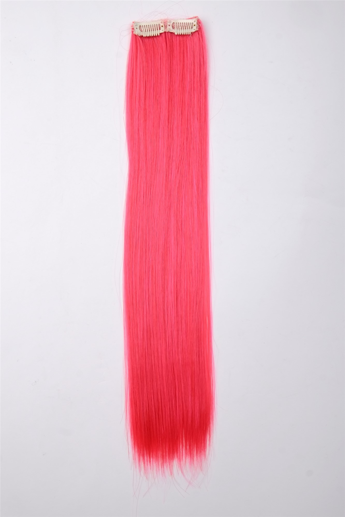 glatte Extensions Rot-Pink-Mix 45 cm lang