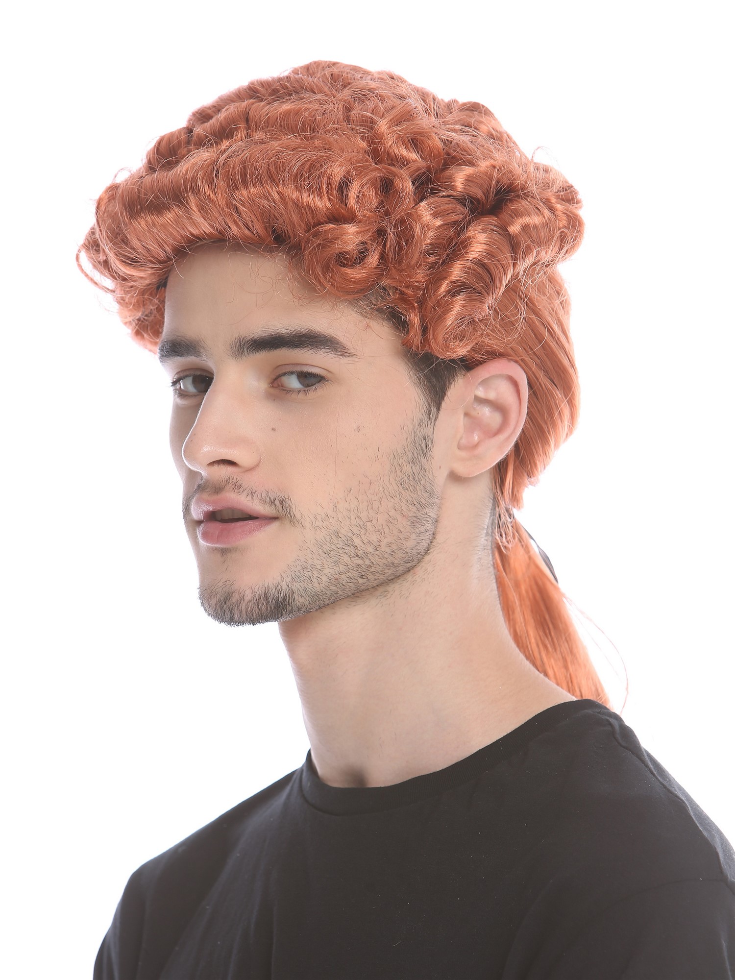 Party Wig, Men, Red, curled, shoulder-length