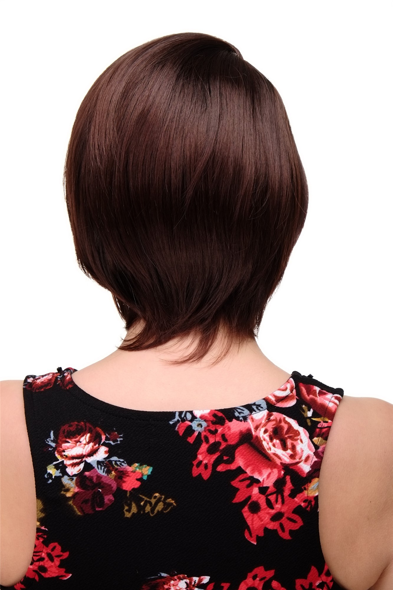 Lady women wig short long bob page long fringe parted to side mahogany mix 6082, view 4, WIG ME UP: Your Perücken Online Shop Quality Wigs, Ladies, black-brown-mahogany brown mix, straight, short