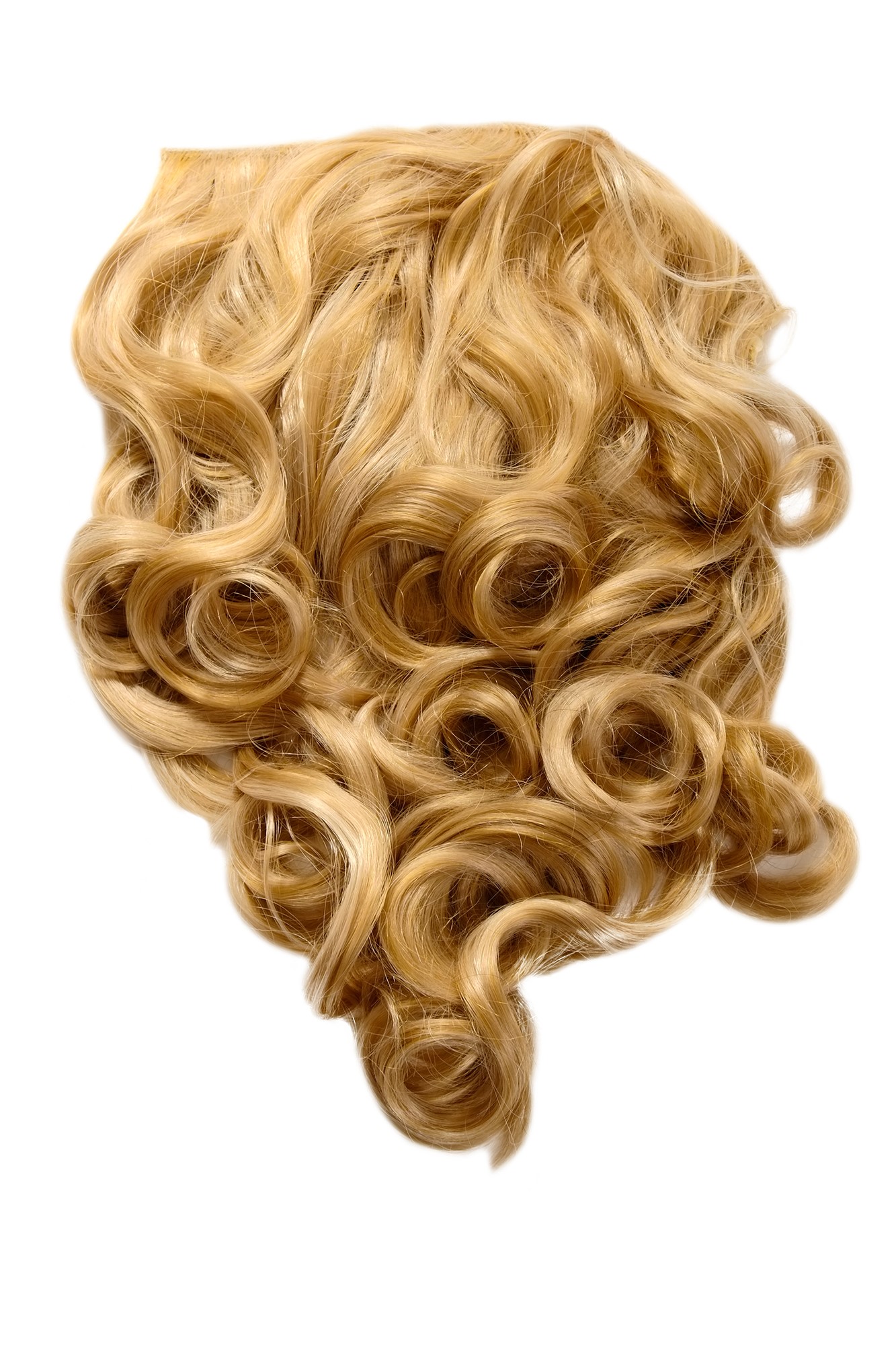 wellige Halbperücke Goldblond-Hellblond-Mix 50 cm lang