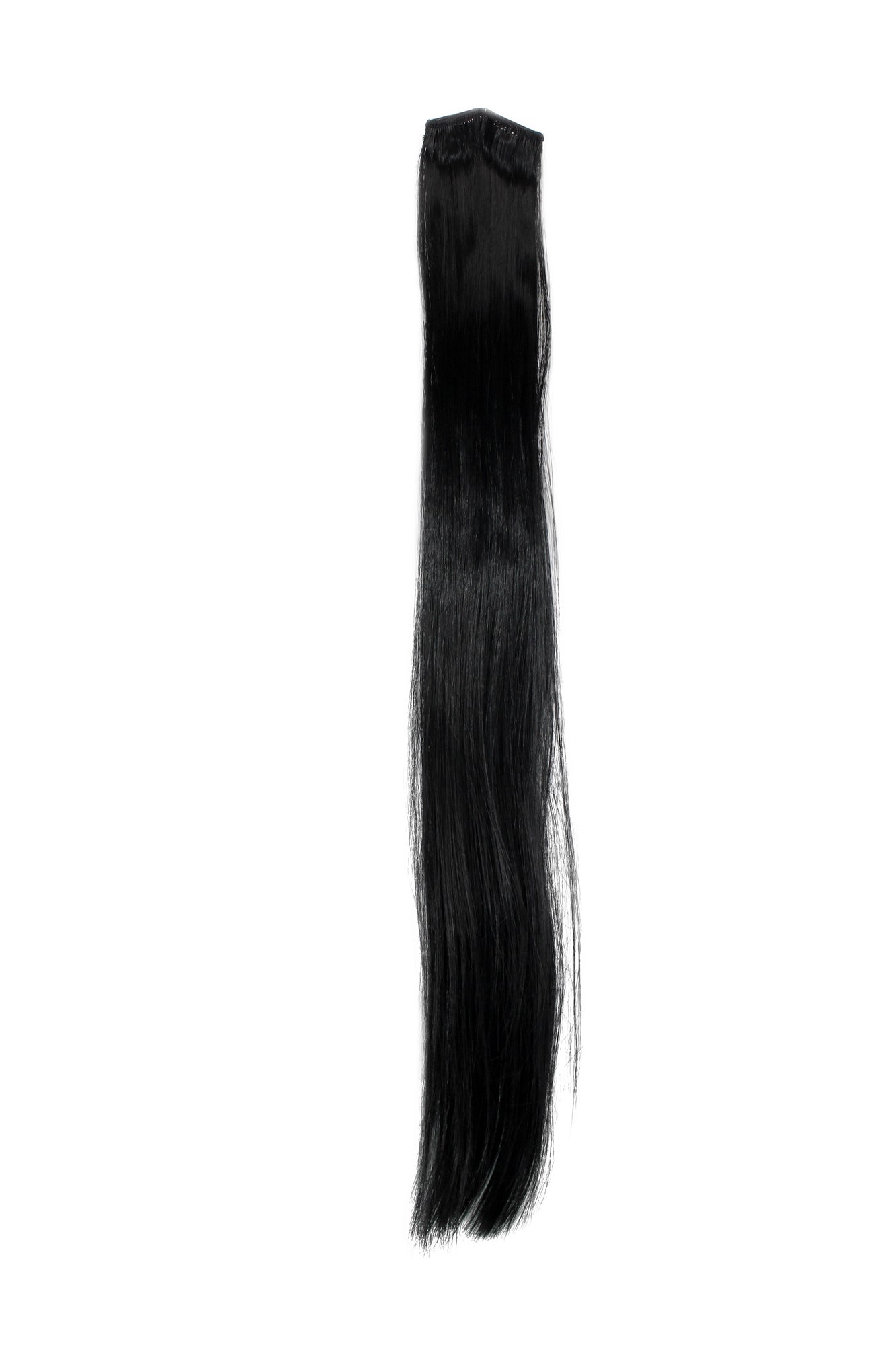 glatte Extensions Schwarz 63 cm lang