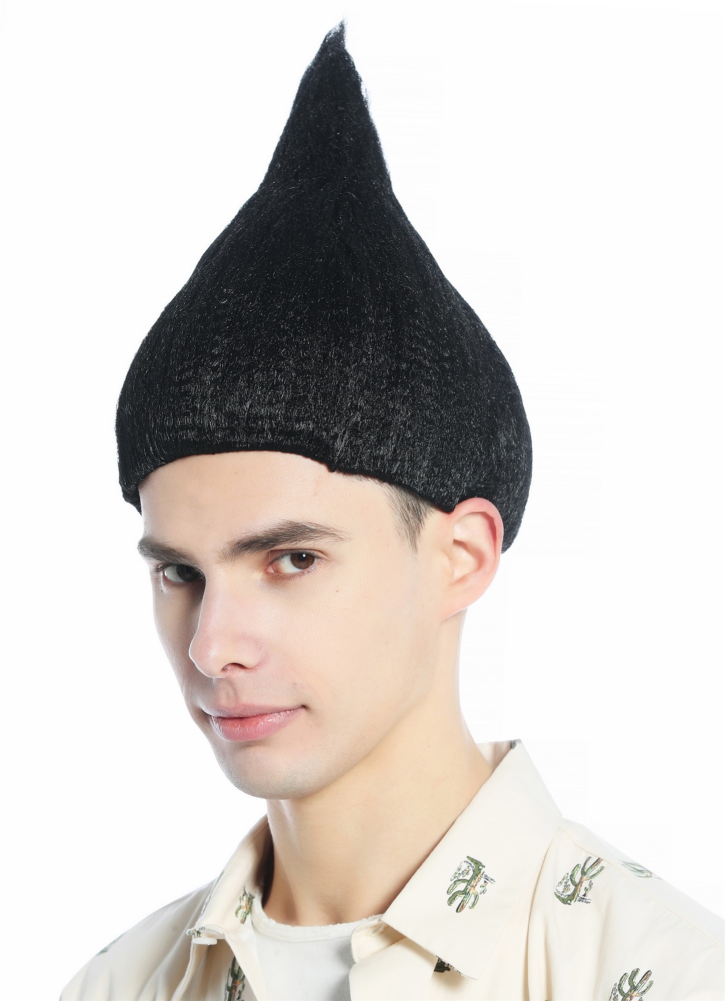 günstige Party Perücke, Perücke schwarz toupiert Troll Puck CW-057-P103, Ansicht 2, WIG ME UP: Ihr Perücken Online Shop wellige Party Perücke Schwarz kurze Haare Unisex