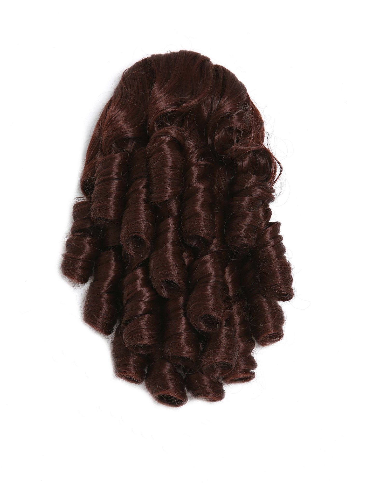 Ponytail long black ringlets curls baroque victorian mahogany auburn 2213-HAT, view 7, WIG ME UP: Your Perücken Online Shop Ponytails, mahogany brown, curled, short