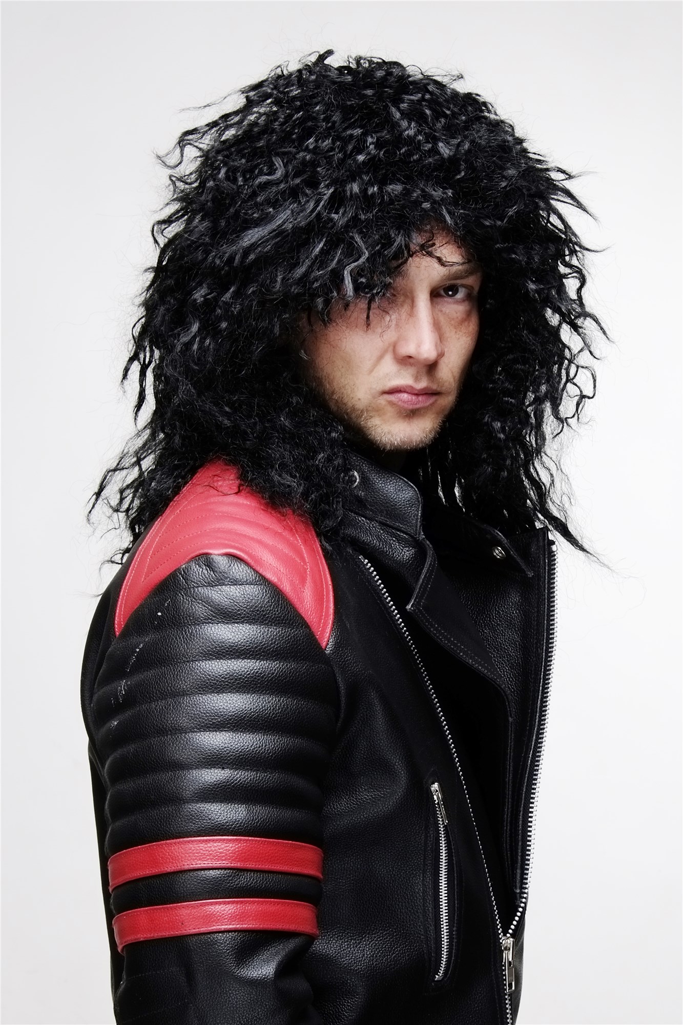 Party/Fancy Dress WIG men women unisex HARDROCK HEAVY NWOBHM Hair Metal MULLET long black curly, view 7, WIG ME UP: Your Perücken Online Shop Party Wig, Unisex, Black, curled, long