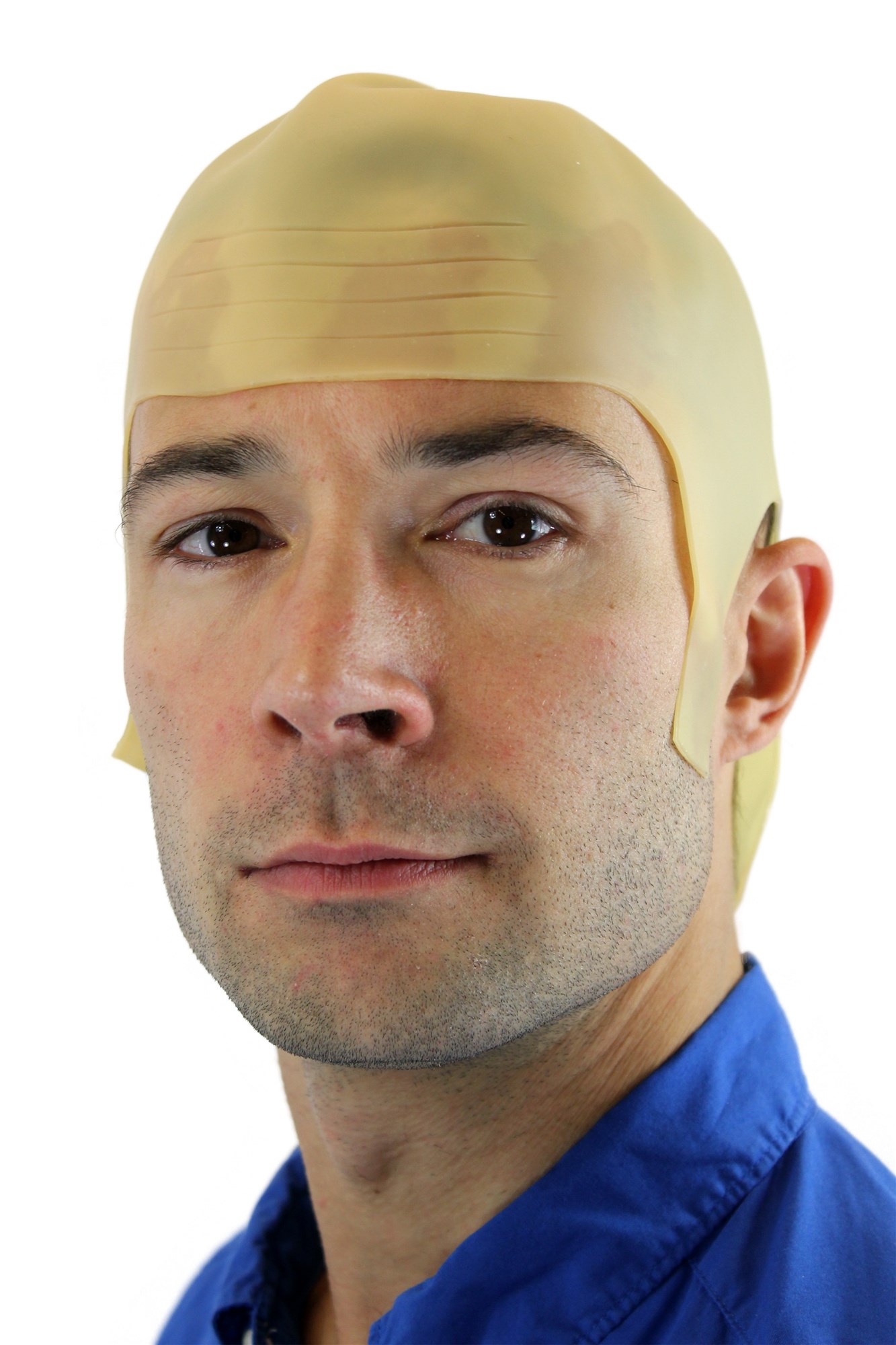 Halloween costume wig trashy bald head skinhead old man rubber head 5661, view 2, WIG ME UP: Your Perücken Online Shop Party Wig, Unisex, naturally, straight, short