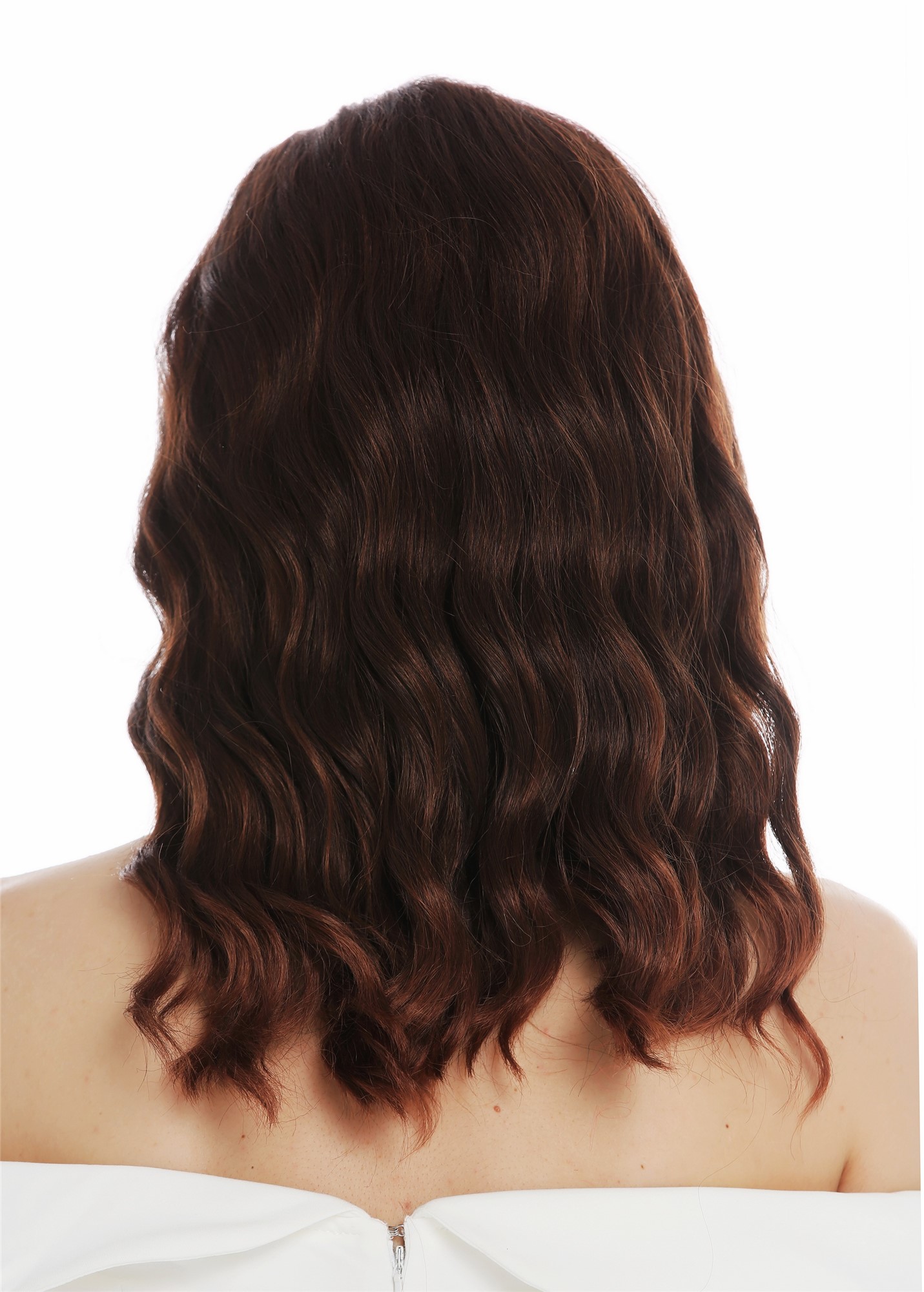 Quality Wigs, Ladies, black-brown mix, wavy, shoulder-length