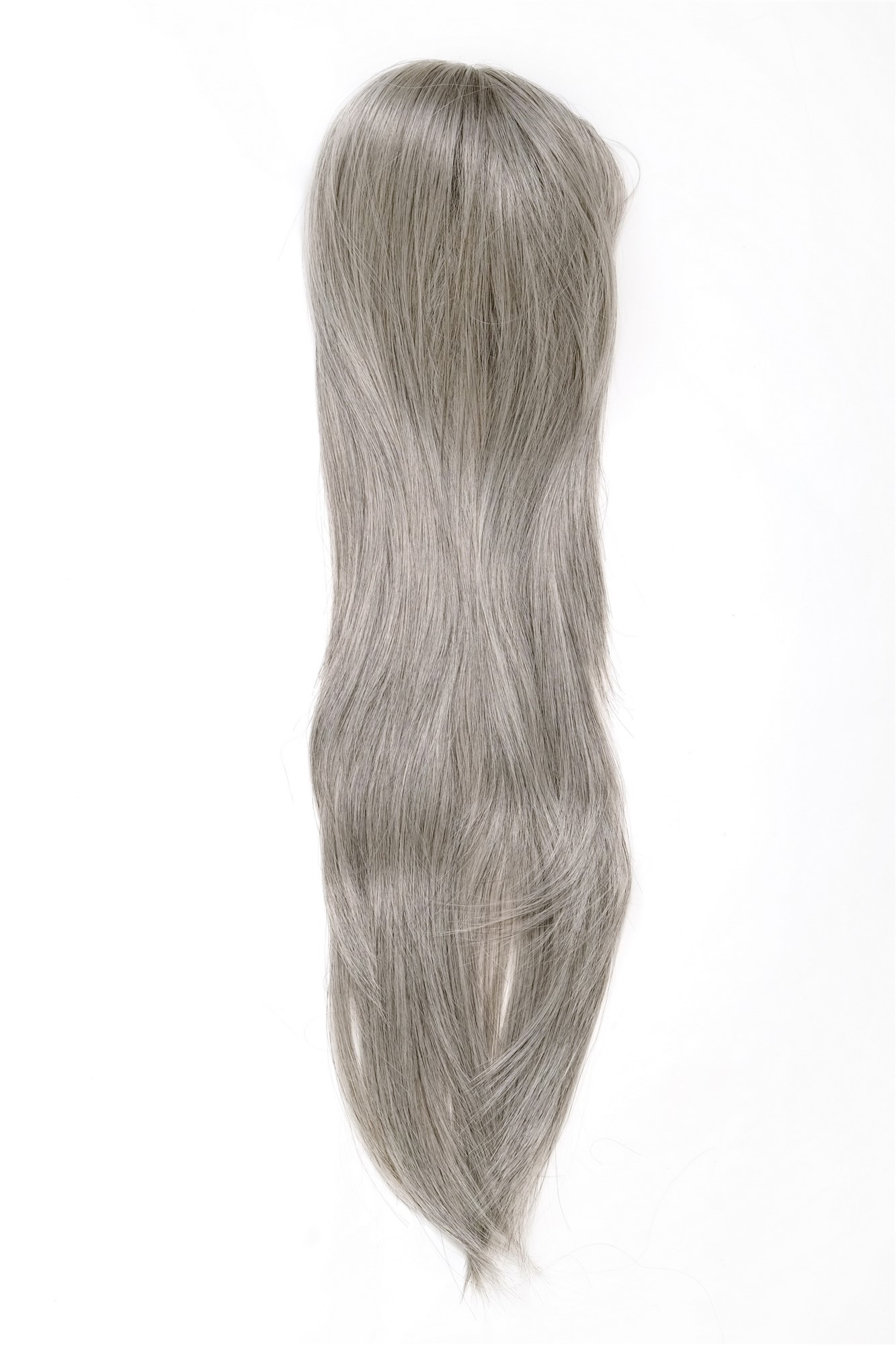 Ponytail clamp combs string straight voluminous very long silver gray grey WK06, view 3, WIG ME UP: Your Perücken Online Shop Ponytails, gray-black mix, straight, long