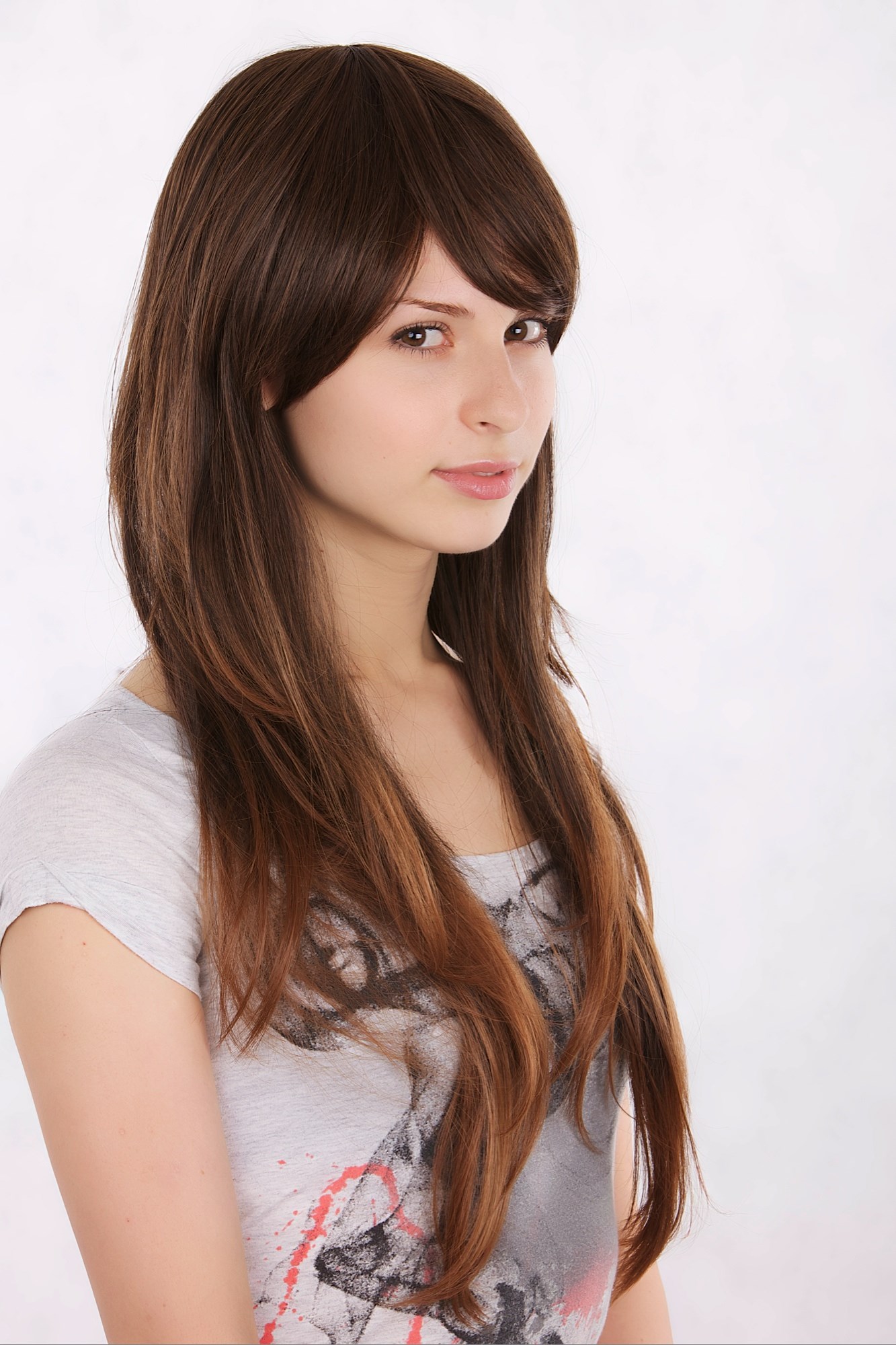 Lady wig women very long straight slghtly wavy layered chestnut brown mix 3251, view 3, WIG ME UP: Your Perücken Online Shop Quality Wigs, Ladies, Brown, straight, long