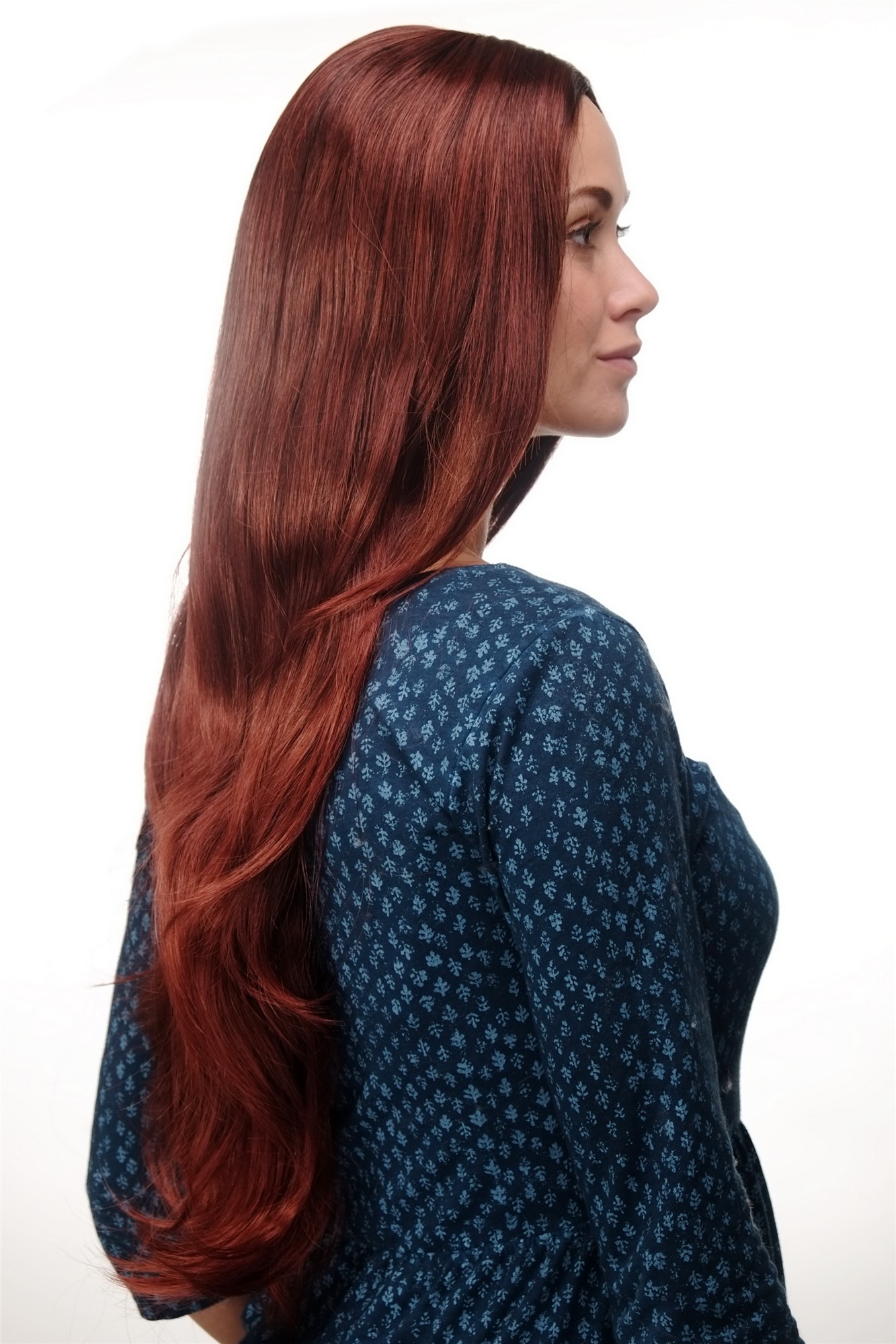 hochwertige Qualitätsperücken, Perücke sehr lang glatt gestuft Mittelscheitel Mahagoni-Mittelbraun-Mix 3217-3003, Ansicht 3, WIG ME UP: Ihr Perücken Online Shop glatte Tressen-Perücke mit Kopfhaut-Imitat Mahagoni-Mittelbraun-Mix sehr lange Haare für Damen