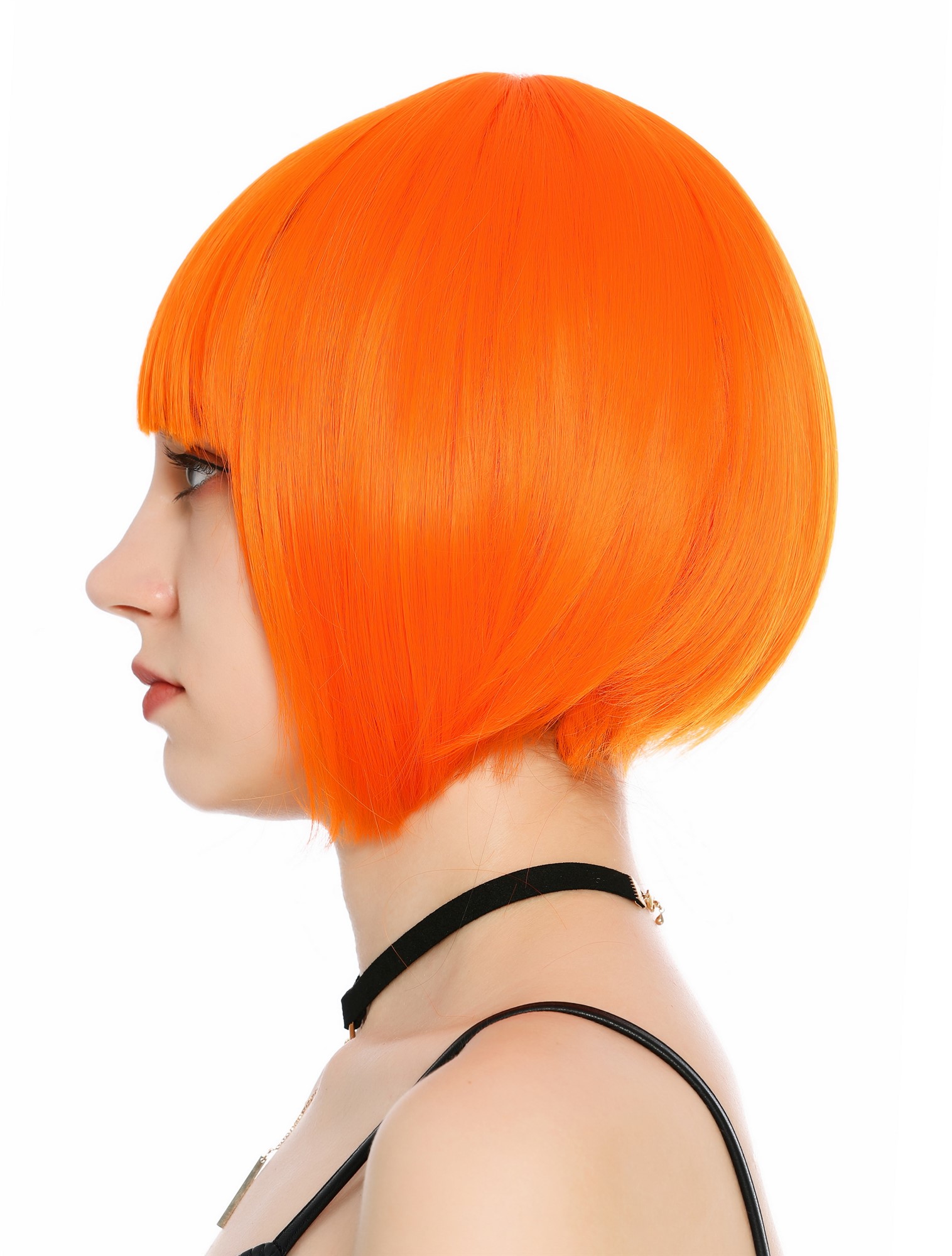 Damenperücke kurz Bob Pony glatt orange SZL0751-DHT2202