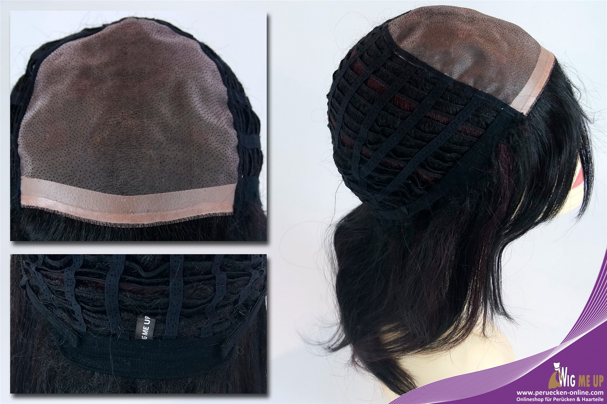 Quality Wigs, Ladies, black-red mix, straight, shoulder-length