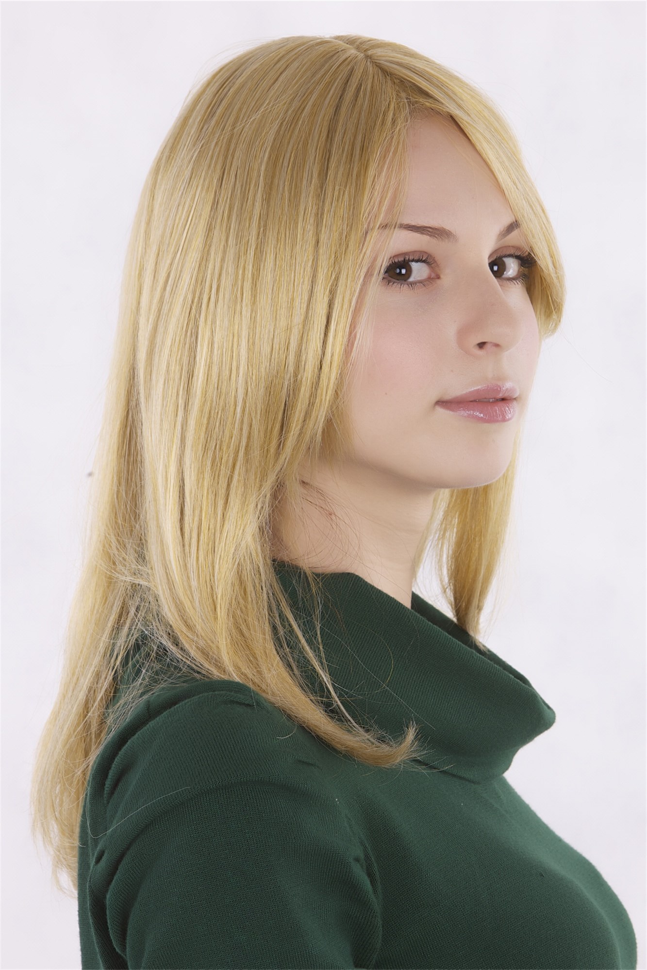 Lady women wig medium length blonde straight very long fringe parted 3240, view 4, WIG ME UP: Your Perücken Online Shop Quality Wigs, Ladies, Blonde, straight, long